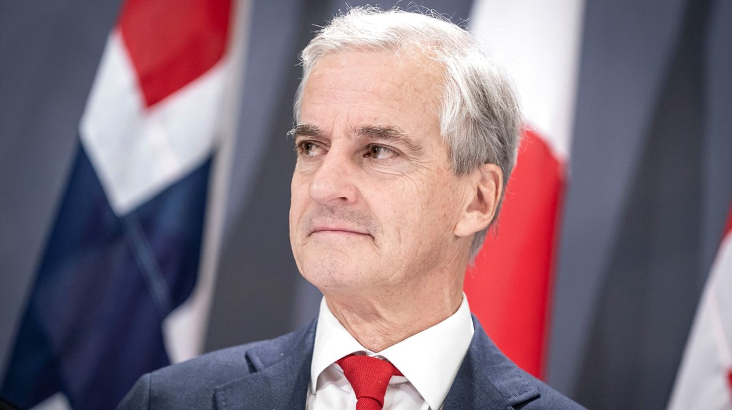 Den norske statsminister Jonas Gahr Støre ved pressemøde i det danske statsministerium onsdag den 3. november 2021.