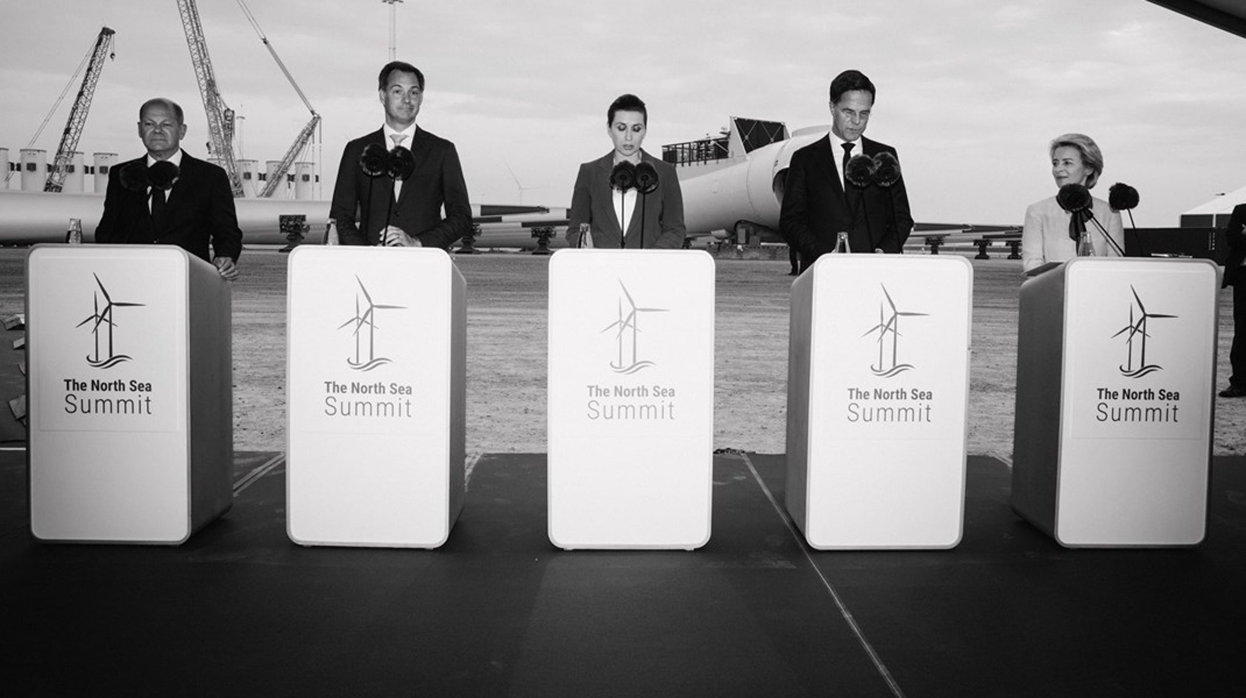 Kommissionsformand Ursula von der Leyen, Tysklands kansler, Olaf Scholz, Hollands premierminister, Mark Rutte, og Belgiens premierminister, Alexander De Croo, lagde onsdag vejen forbi Esbjerg.&nbsp;