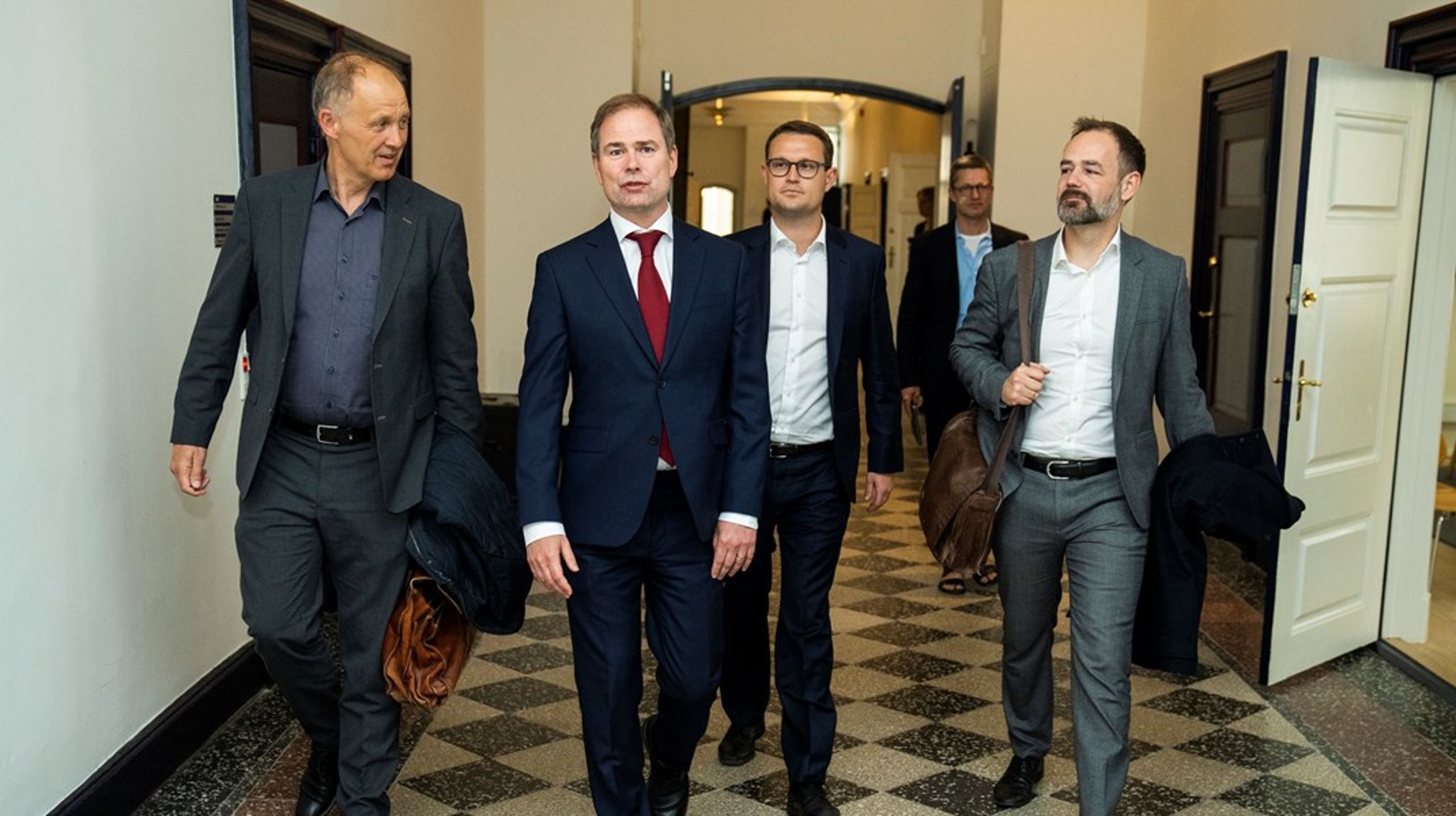 Martin Damm, KL, Jacob Bundsgaard (S), Nicolai Wammen (S) og Christian Rabjerg Madsen (S)<br>