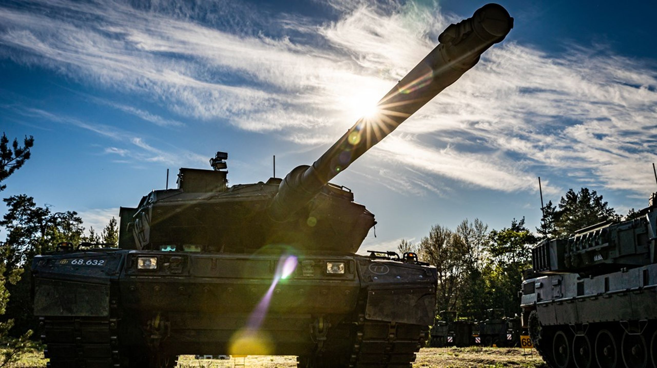Danske kampvogne på øvelse i Polen i maj, hvor de øvede sammen med blandt andre amerikanske kollegaer.