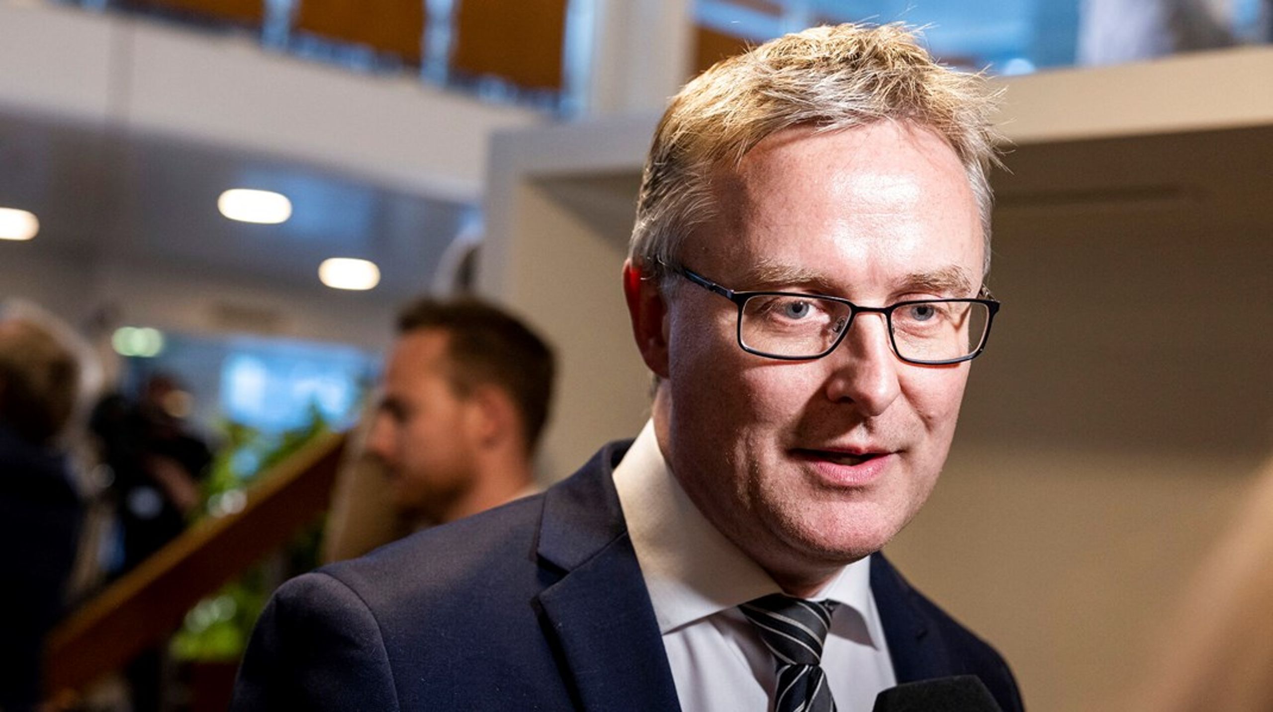 Jacob Jensen (V) var glad og stolt, da han torsdag fik overdraget nøglerne til Ministeriet for Fødevarer, Landbrug og Fiskeri.