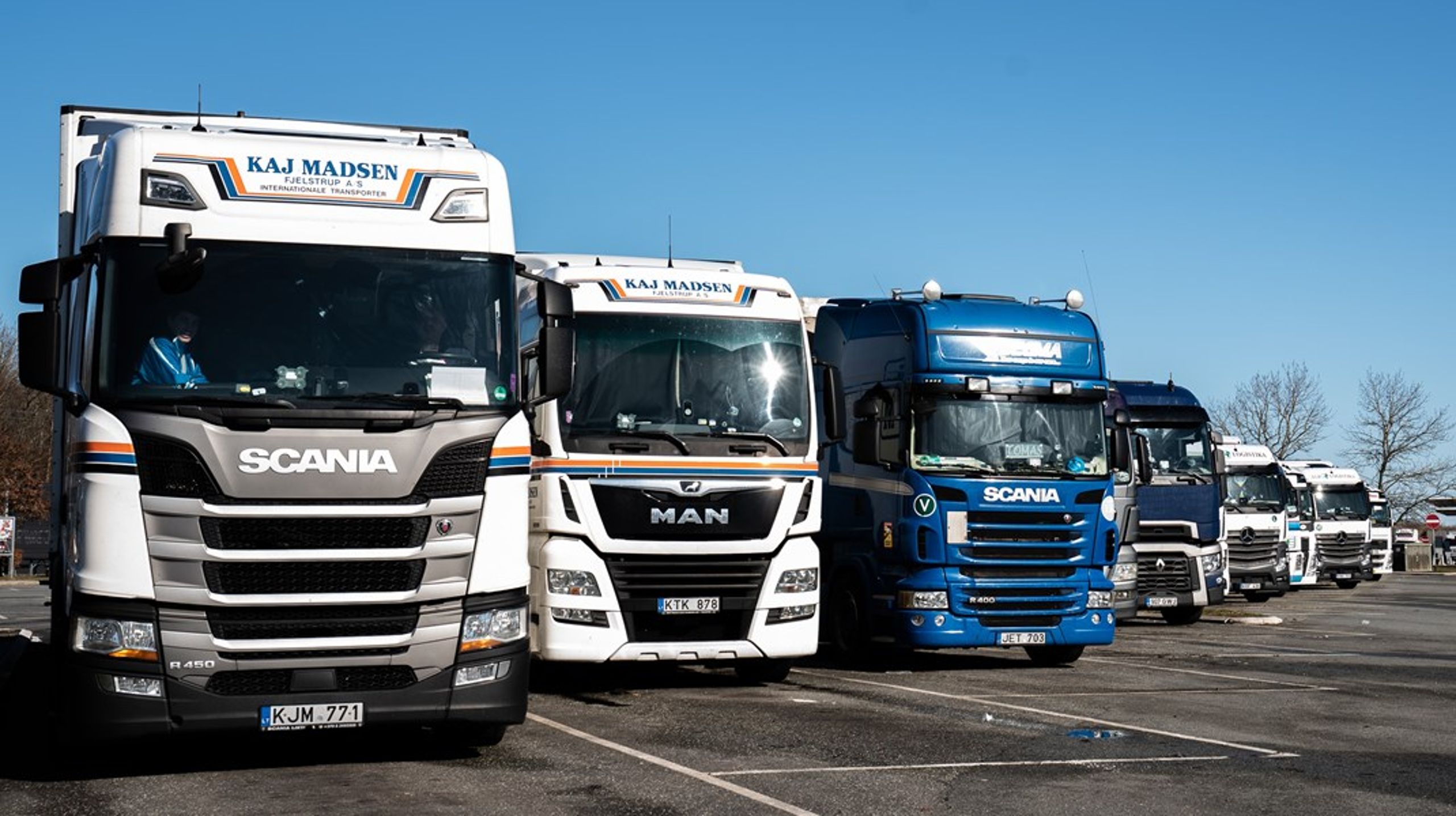 Vejskatskomiteen havde planlagt demonstration mod lovforslaget om kilometerbaseret afgift på Lastbilkørsel.&nbsp;