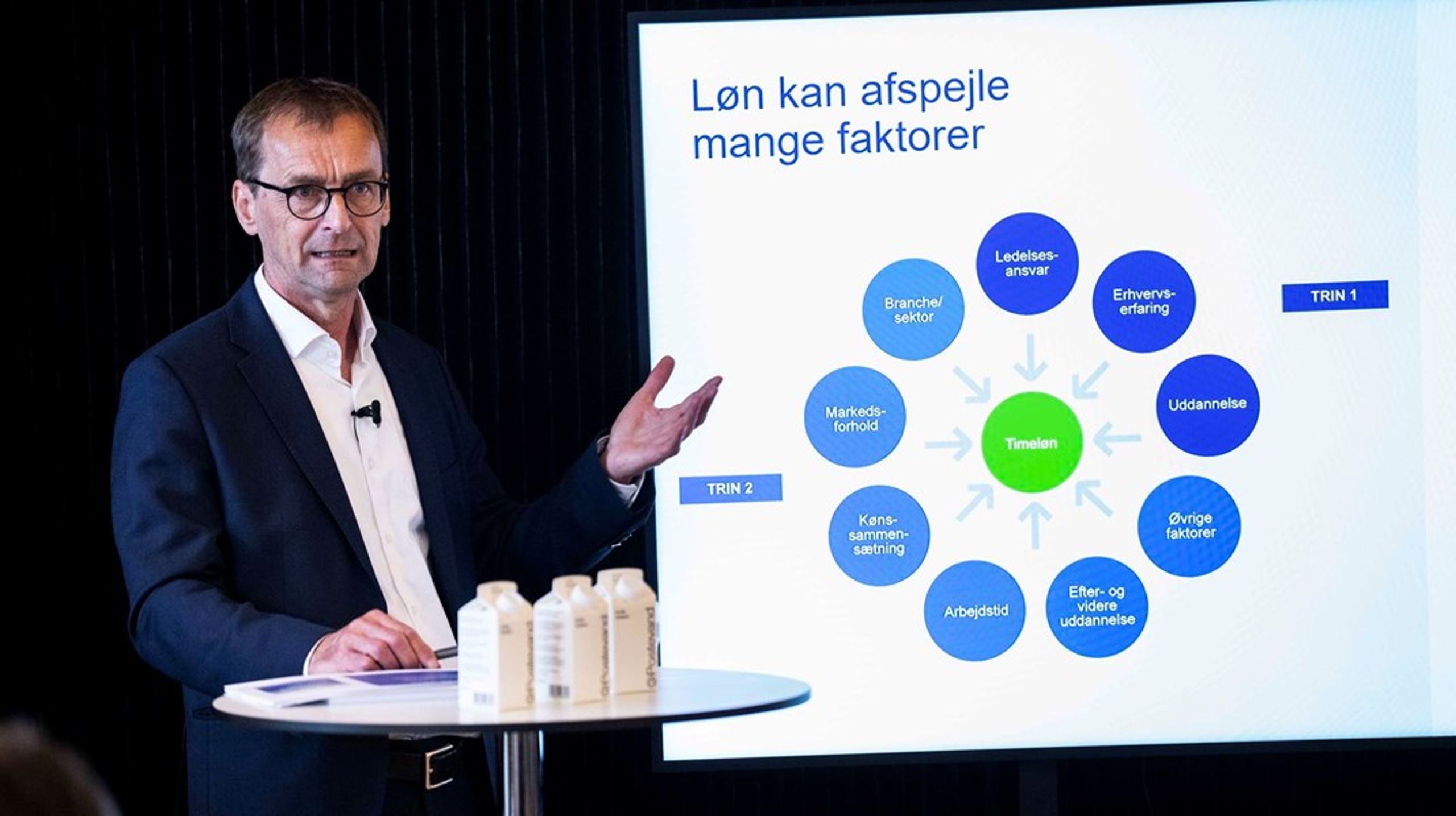 "Det har ikke været formålet at sige, hvad den korrekte eller rimelige løn er," sagde Torben M. Andersen, formand for Lønstrukturkomitéen, på pressemødet.