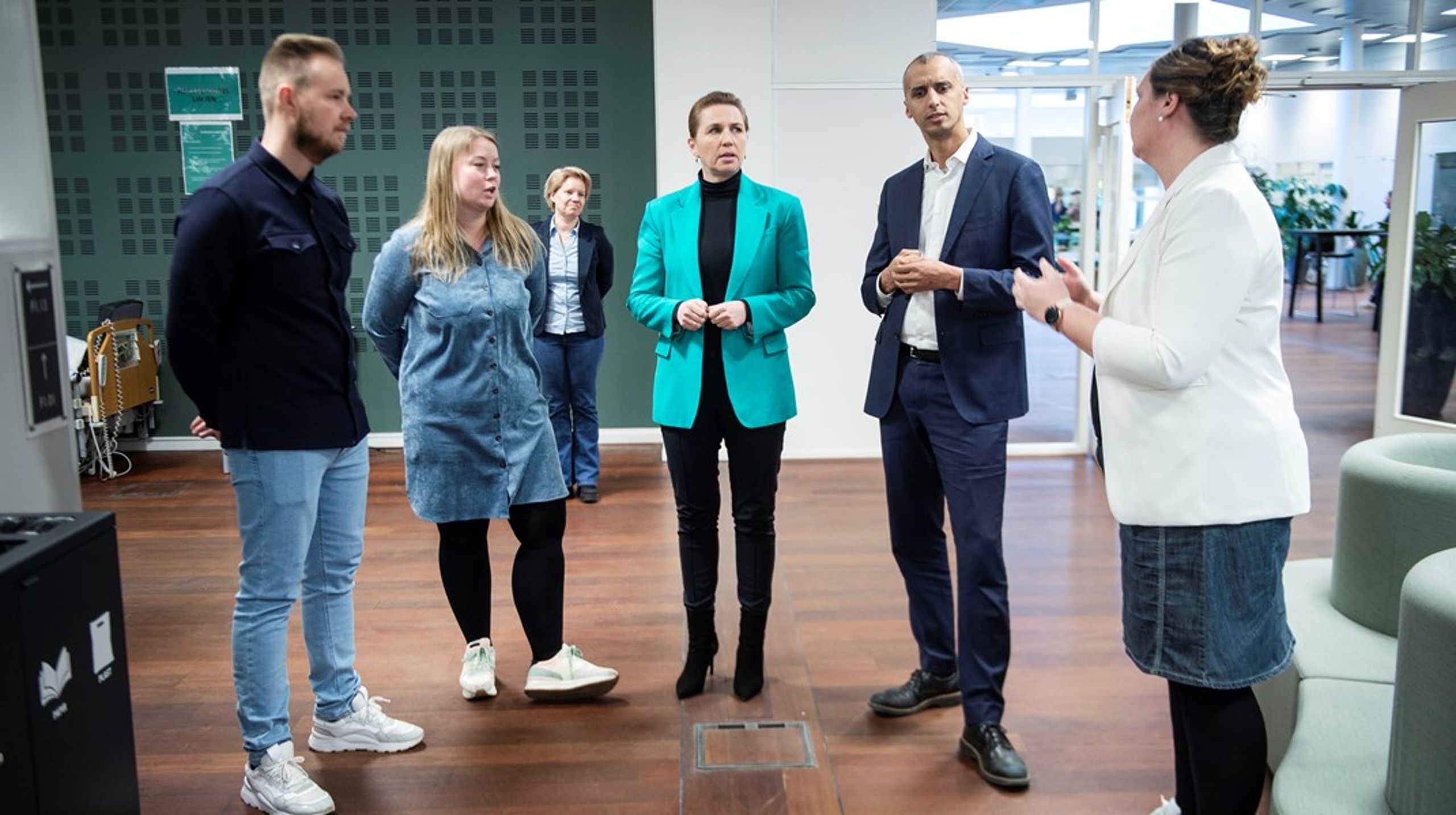 Statsminister Mette Frederiksen (S) og undervisningsminister Mattias Tesfaye (S) besøgte tidligere i januar Social- og Sundhedsskolen Fyn i Odense.