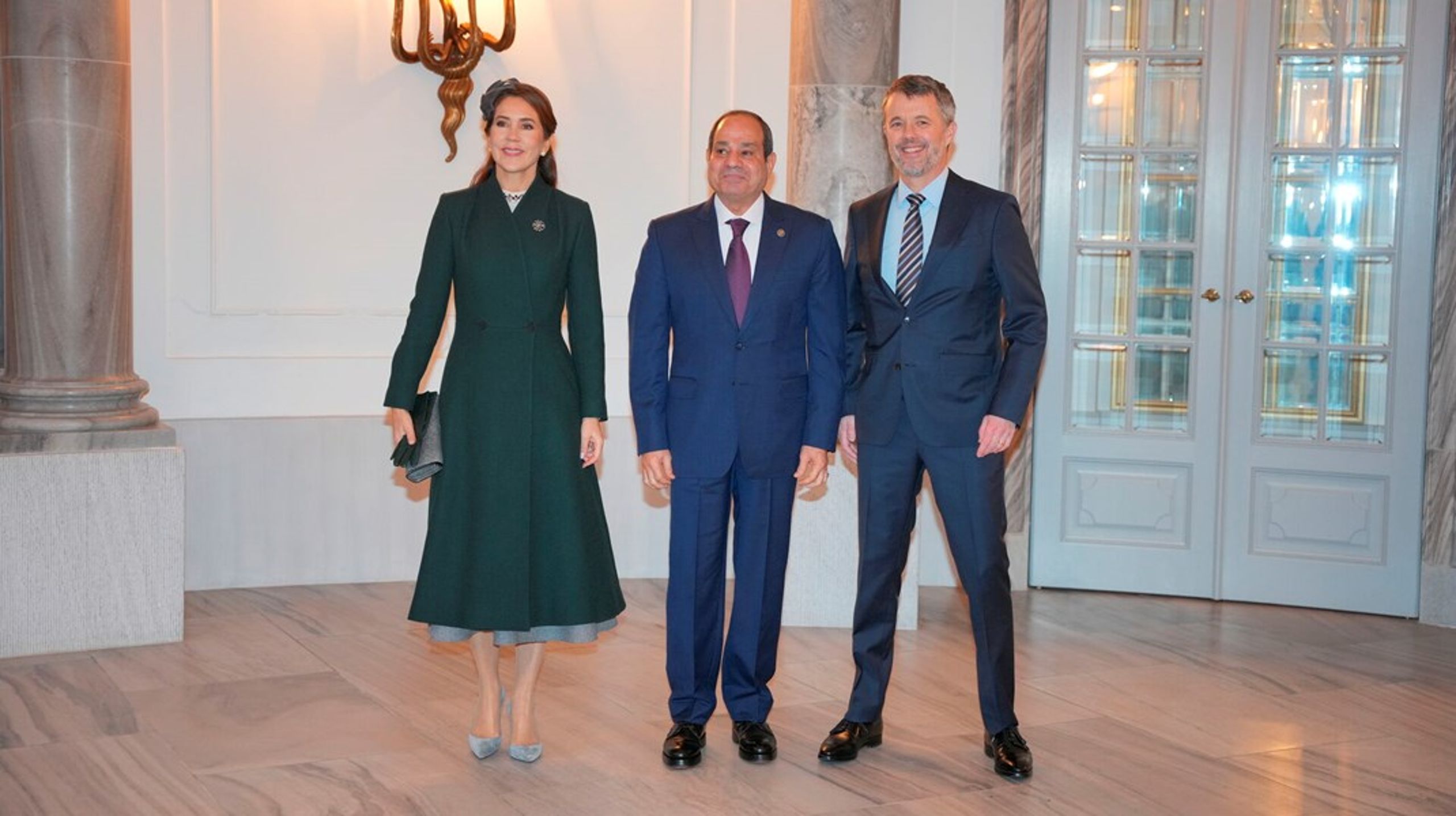 Under besøget skal den egyptiske præsident mødes med statsminister Mette Frederiksen (S), udenrigsminister Lars Løkke Rasmussen (M) og formanden for Folketinget, Søren Gade (V).