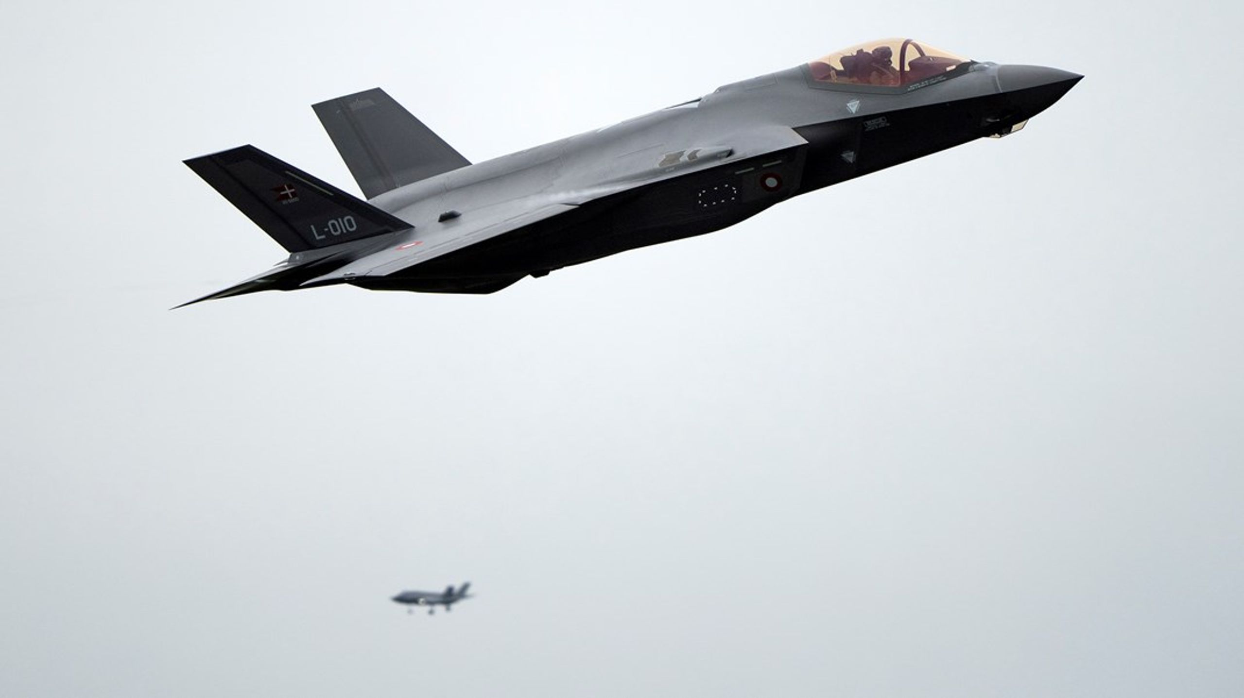 Arkivfoto fra Flyestation Skrydstrup, som modtog fire F-35 kampflys i oktober 2023.<br><br>