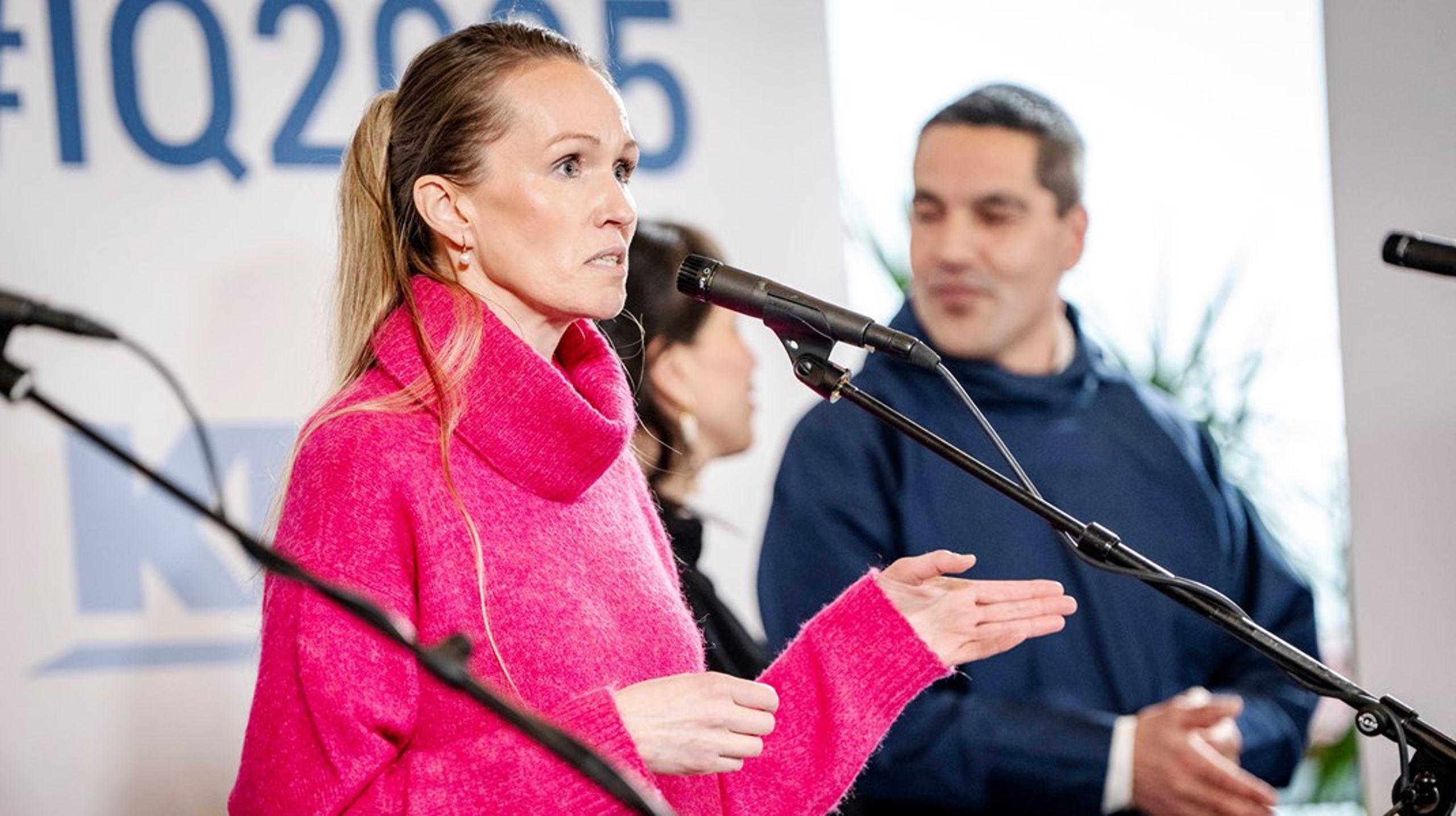 Anna Wangenheim til valgdebat i Nuuk lørdag 8. marts. <br>