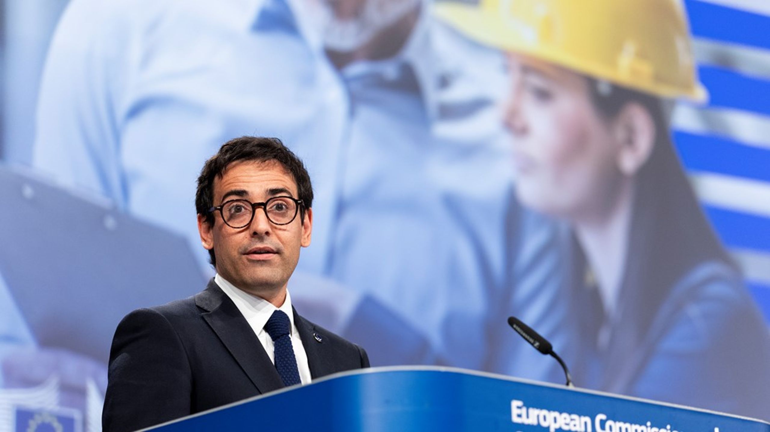 Franske Stéphane Séjourné, ledende næstformand for velstand og industriel strategi i EU-Kommissionen, har onsdag præsenteret EU's nye strategi for startup- og scaleup-virksomheder. Arkivfoto.&nbsp;