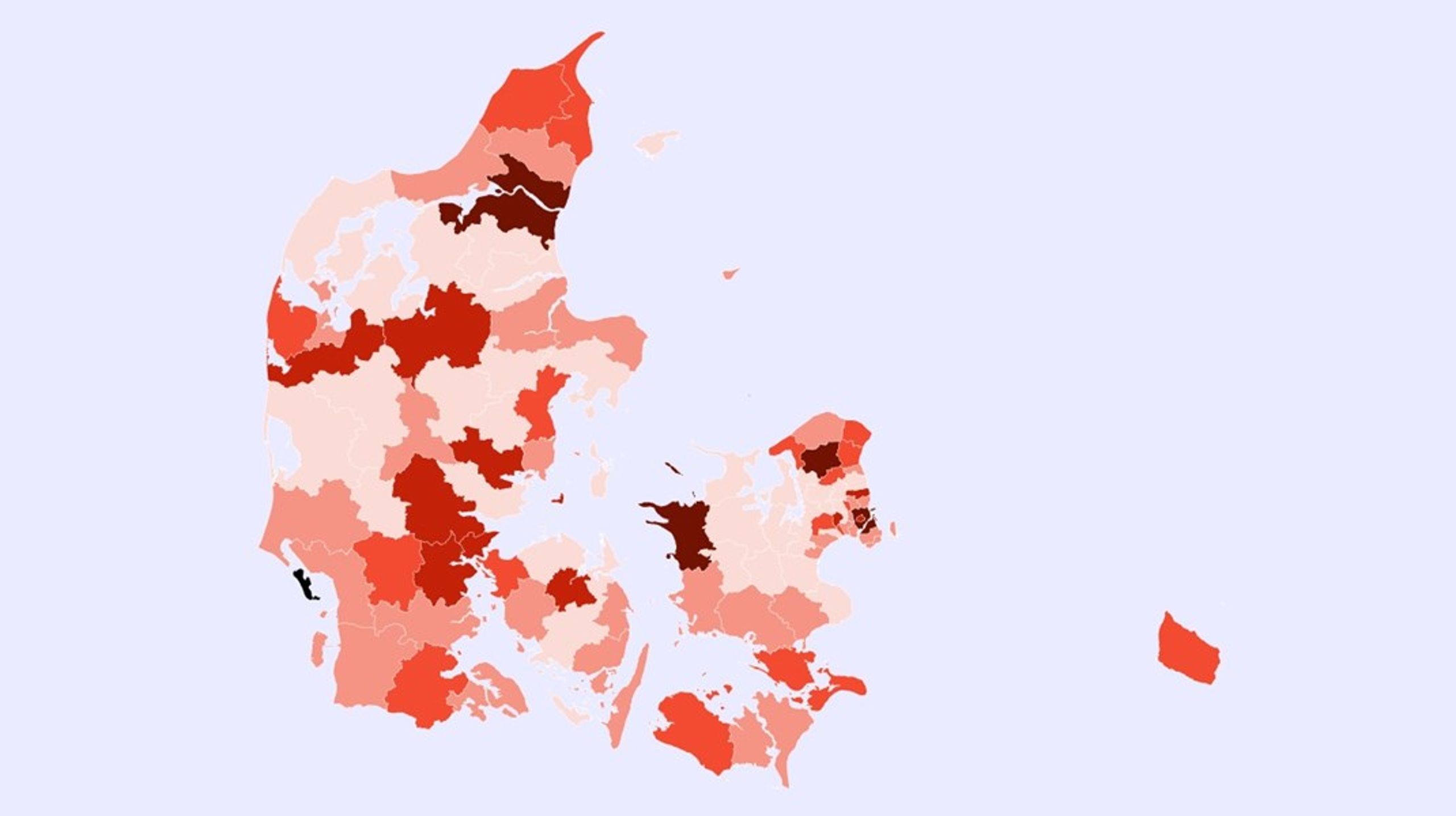 Ofte er det enkeltpolitikere, der kan trække niveauet op i den enkelte kommune.
I Kalundborg er det frem for alt borgmester Martin Damm, der også sidder for bordenden i KL, der trækker gennemsnittet op med sit formandsvederlag på 627.639 kroner alene.