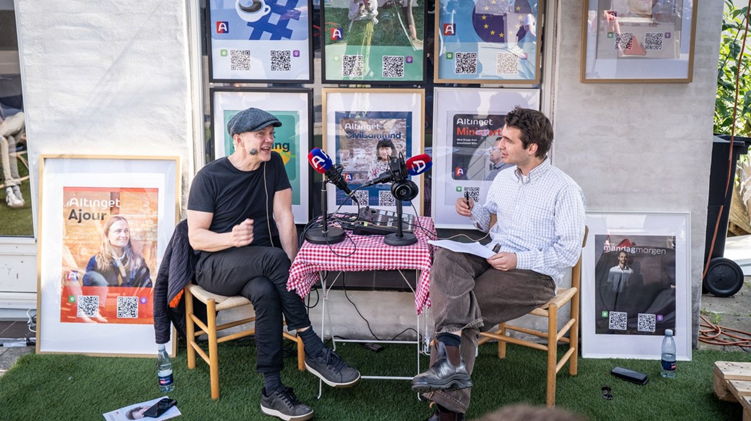 Sjúrður Skaale har siddet i Folketinget for det færøske parti&nbsp;Javnaðarflokkurin siden 2011. Her deltager han i et interview med Altinget på Folkemødet i Allinge.