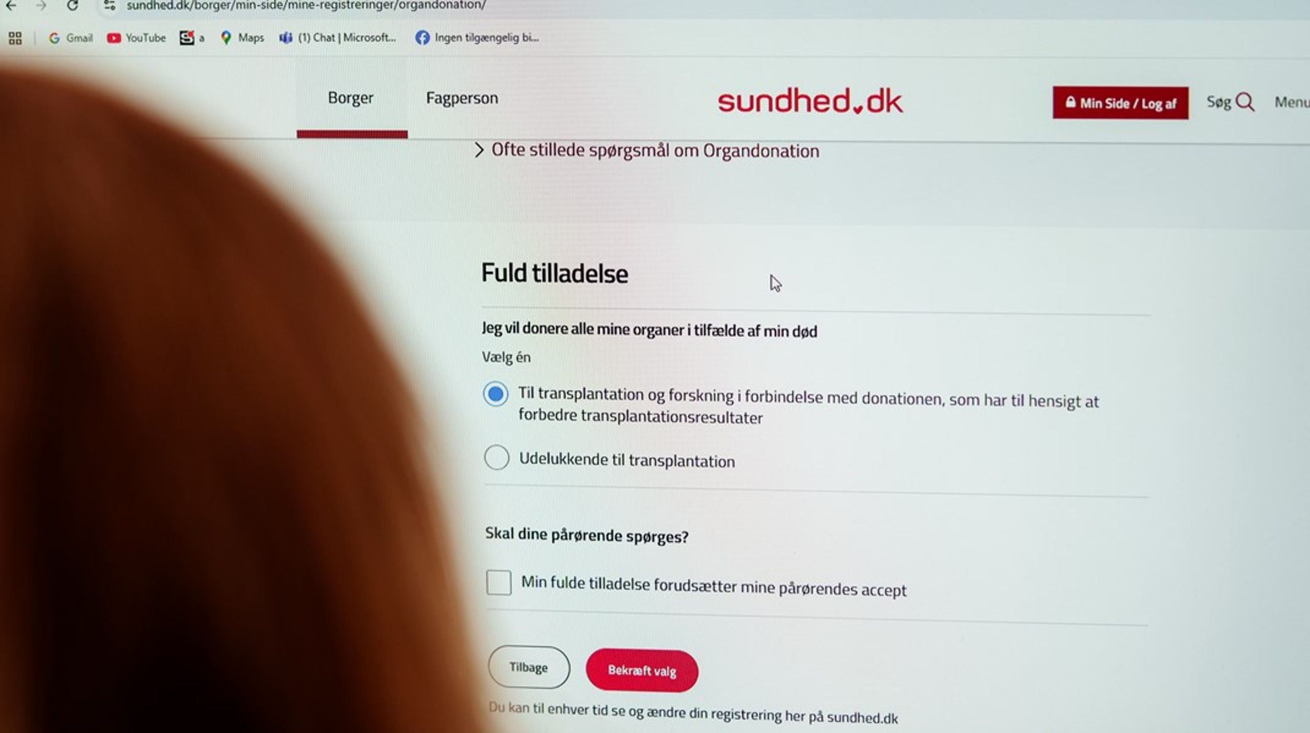 Det virker paradoksalt, at lovgivningen om organdonation afskærer en udsat gruppe borgere fra selvstændigt at tage stilling til et spørgsmål, som vi opfordrer alle andre til at tage stilling til, skriver Annika Frida Petersen.