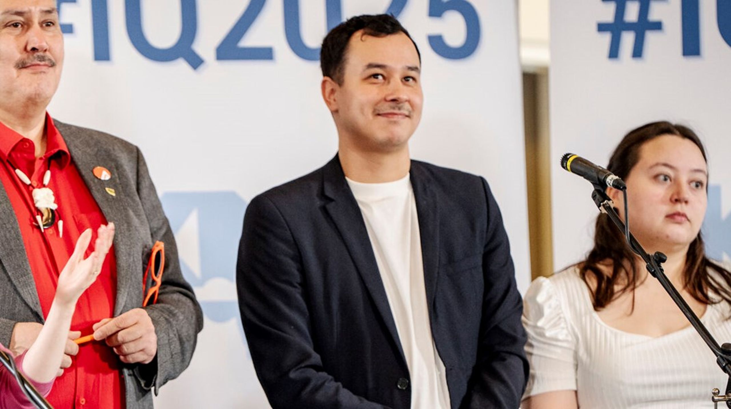 Bentiaraq Ottosen til valgdebat 8. marts 2025 hos GUX i Nuuk.<br>