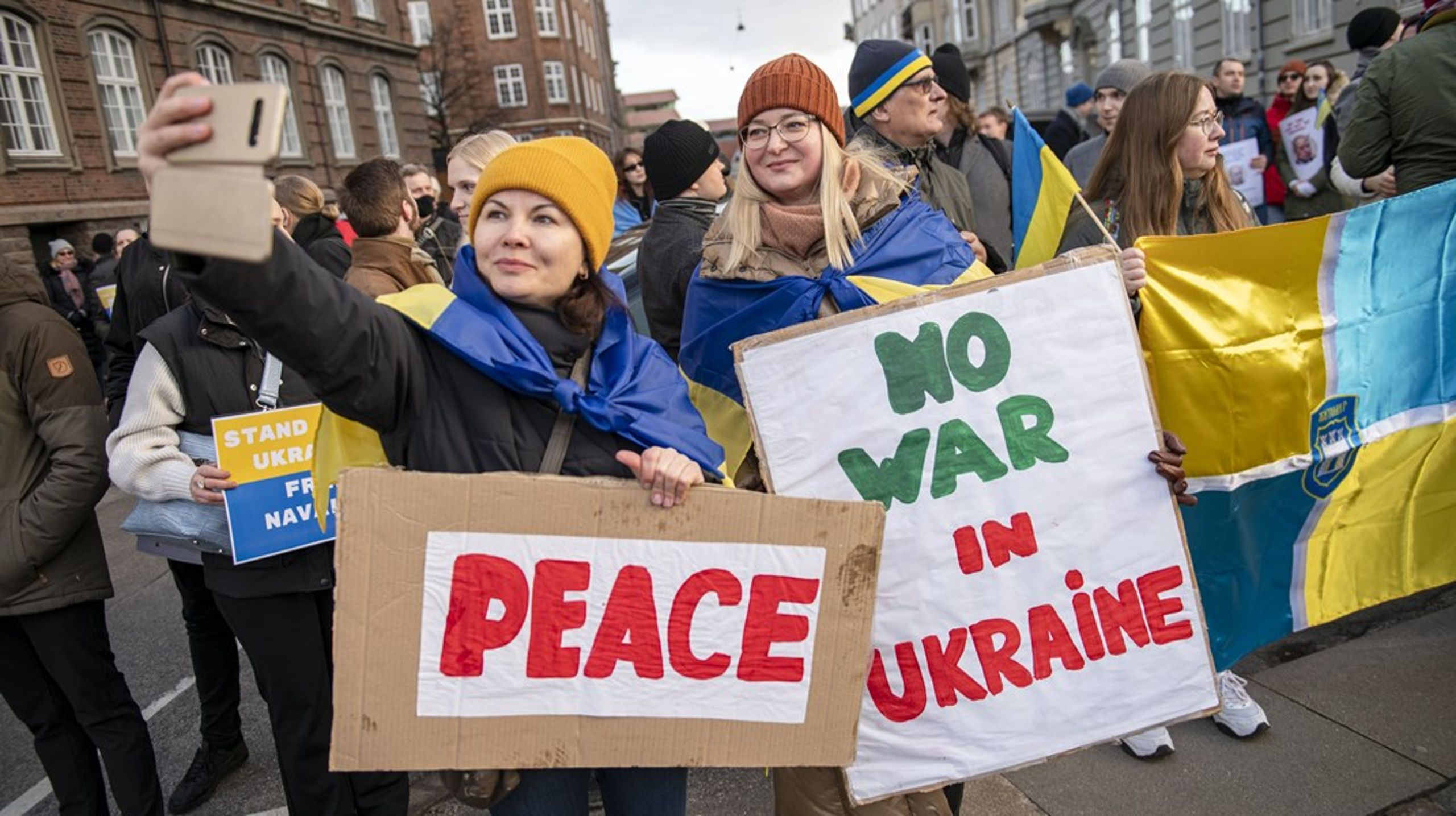 I 2024 blev givet 1,4 milliarder kroner i udviklingsbistand til Ukraine ud af et samlet udviklingsbudget på godt 18 milliarder. Nu tager stigende udgifter til ukrainske flygtninge i Danmark en tilsvarende bid af kagen (arkivfoto)