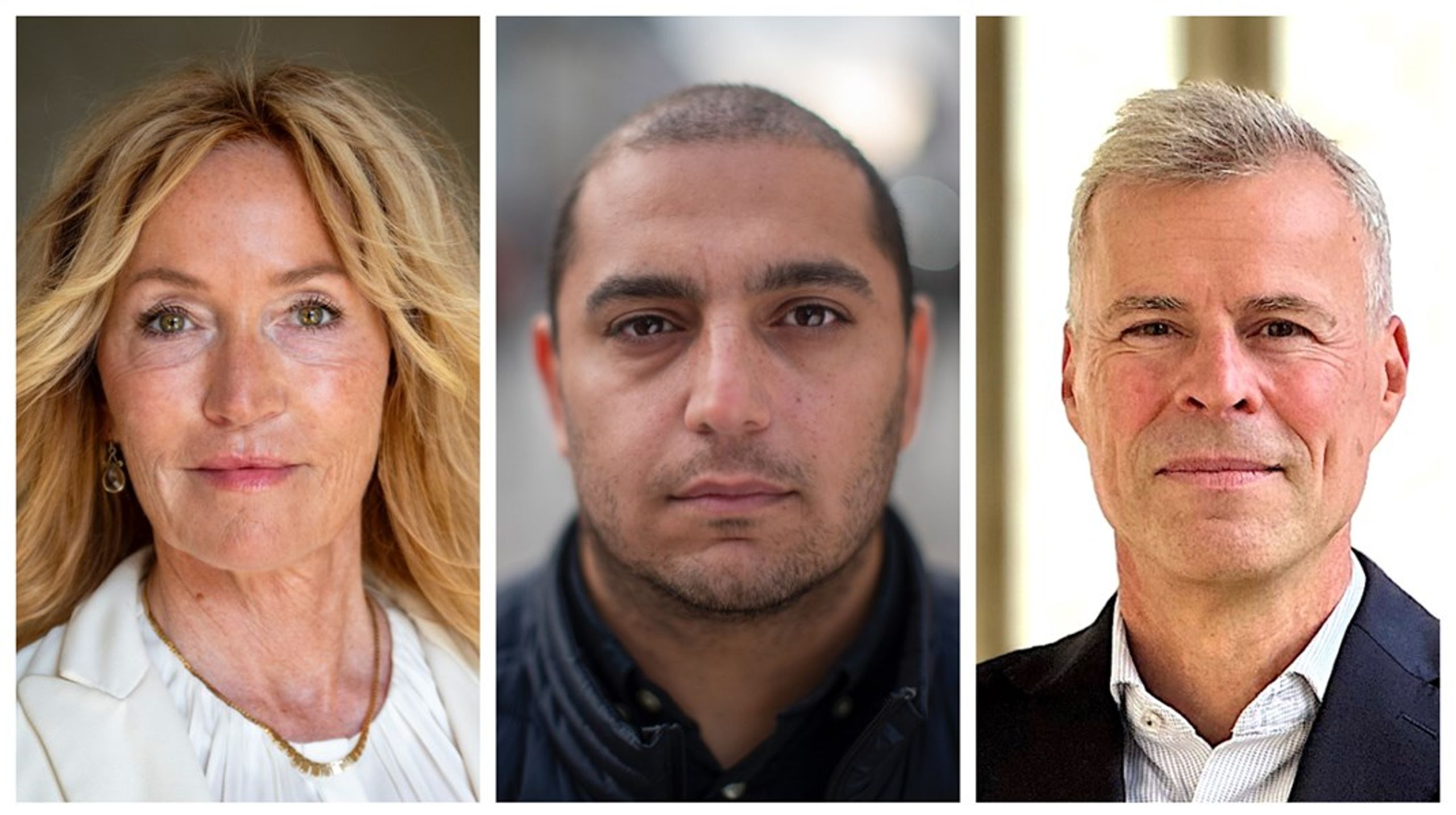 Helle Ib, Ali Aminali og Thomas Larsen har skrevet nogle af de mest læste debatindlæg på Altinget i november måned.