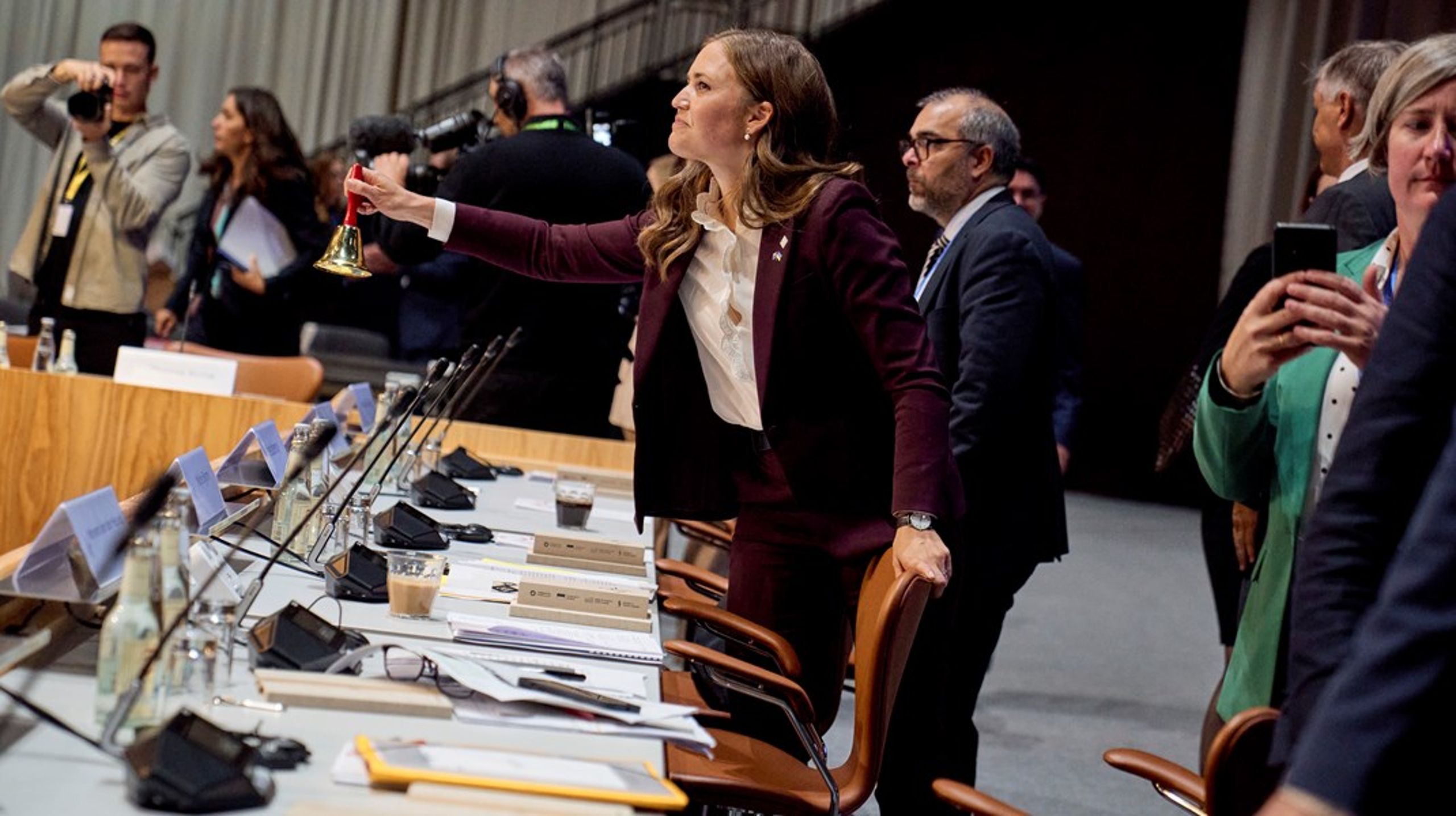 Europaminister Marie Bjerre ringer det uofficielle ministermøde mellem de europæiske ministre i gang 2. september 2025. Arkivfoto.