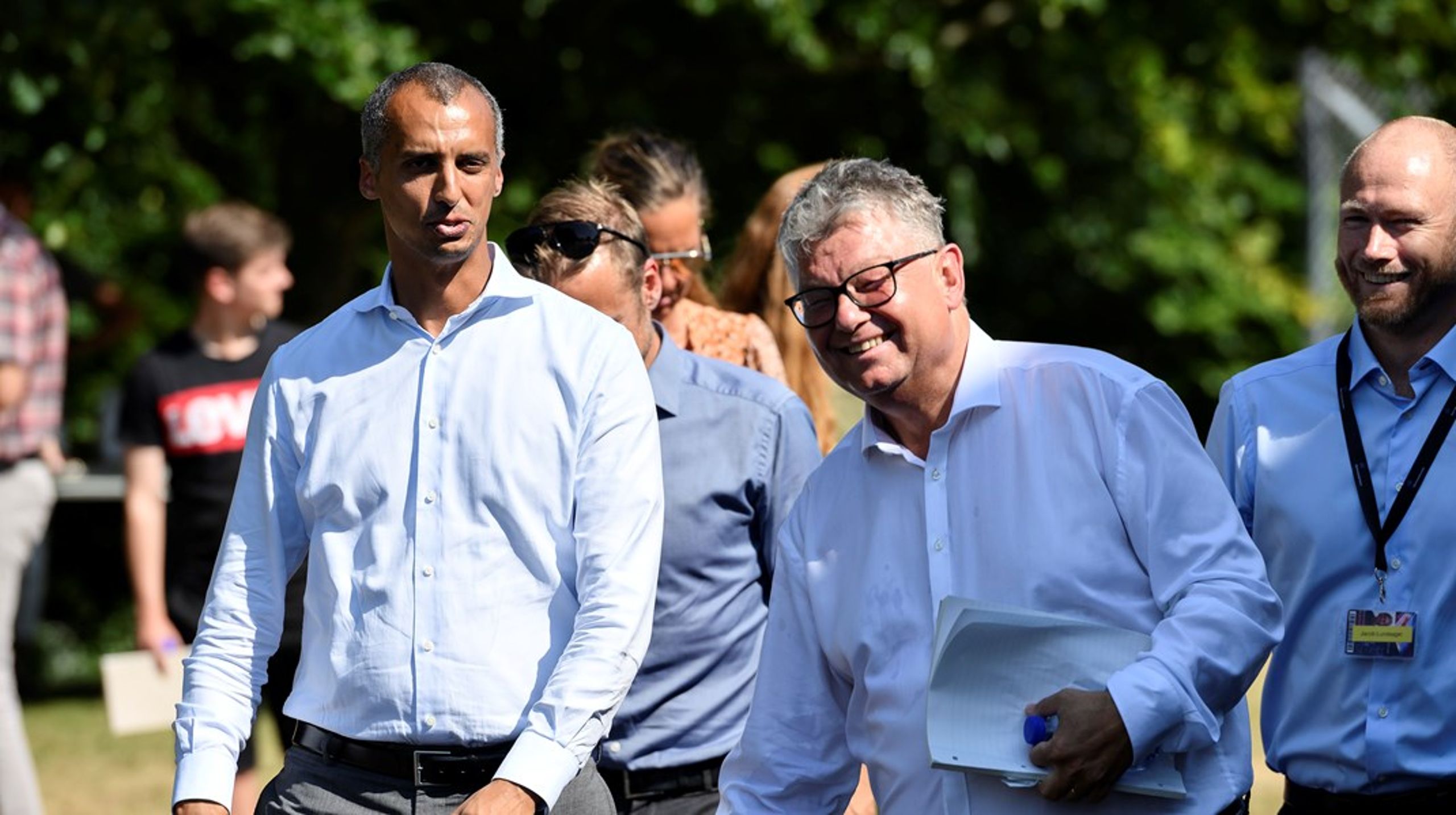 Mattias Tesfaye og Claes Nilas ved Hjemrejsestyrelsen indvielse.