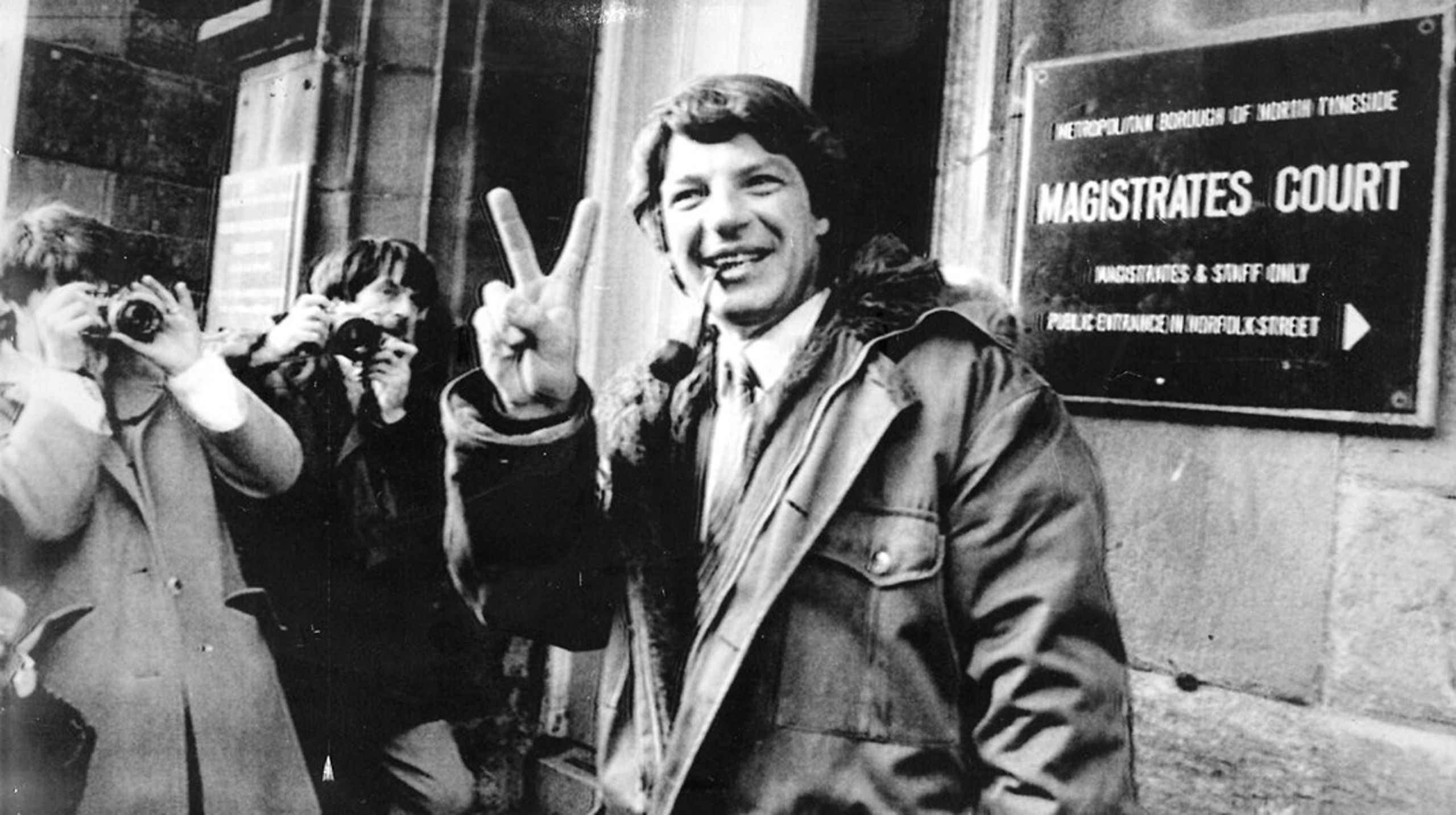 Kent Kirk foran retten i Newcastle i 1983