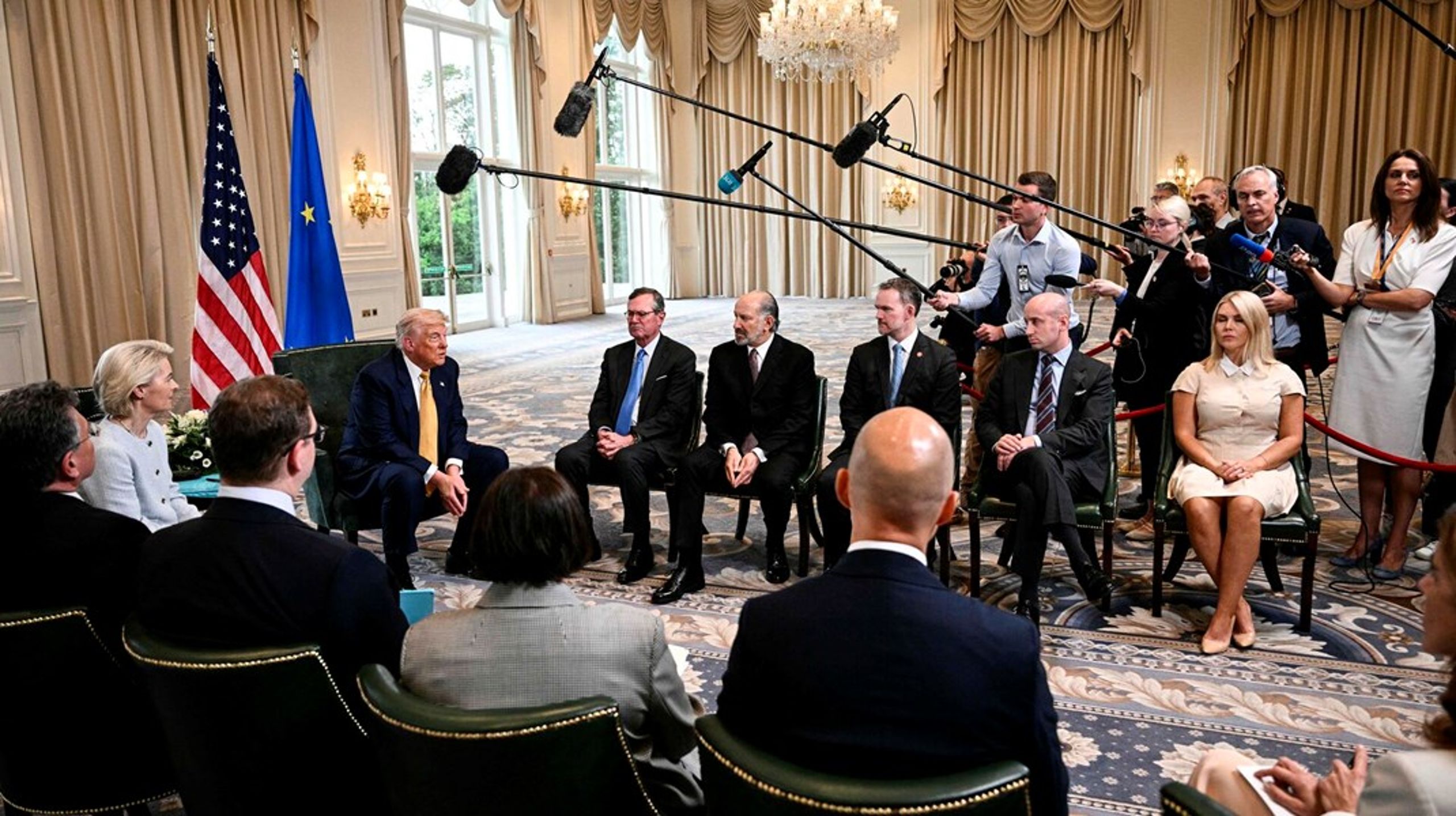 Aftalen mellem EU-kommissionsformand Ursula von der Leyen og USA's præsident Donald Trump&nbsp;indgået på en golfklub i Skotland sidste sommer er "en kapitulation", mener Dansk Folkepartis Anders Vistisen.