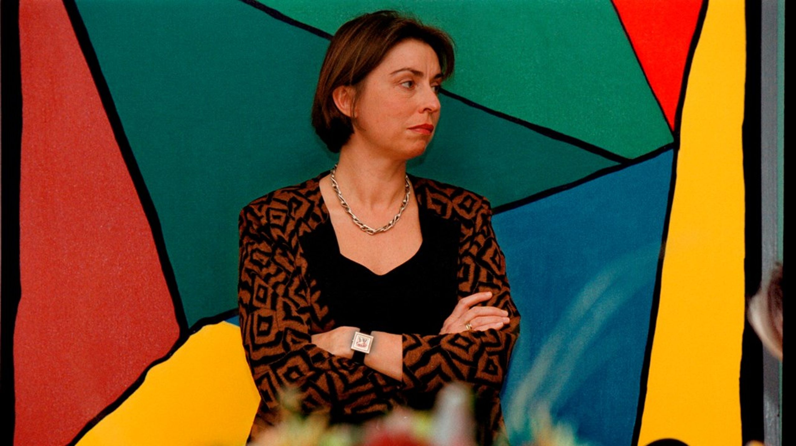 Daværende kulturminister Elsebeth Gerner Nielsen på et pressemøde tirsdag d. 30 november 1999 i Kulturministeriet, hvor hun fortalte om planerne for et nyt operahus.