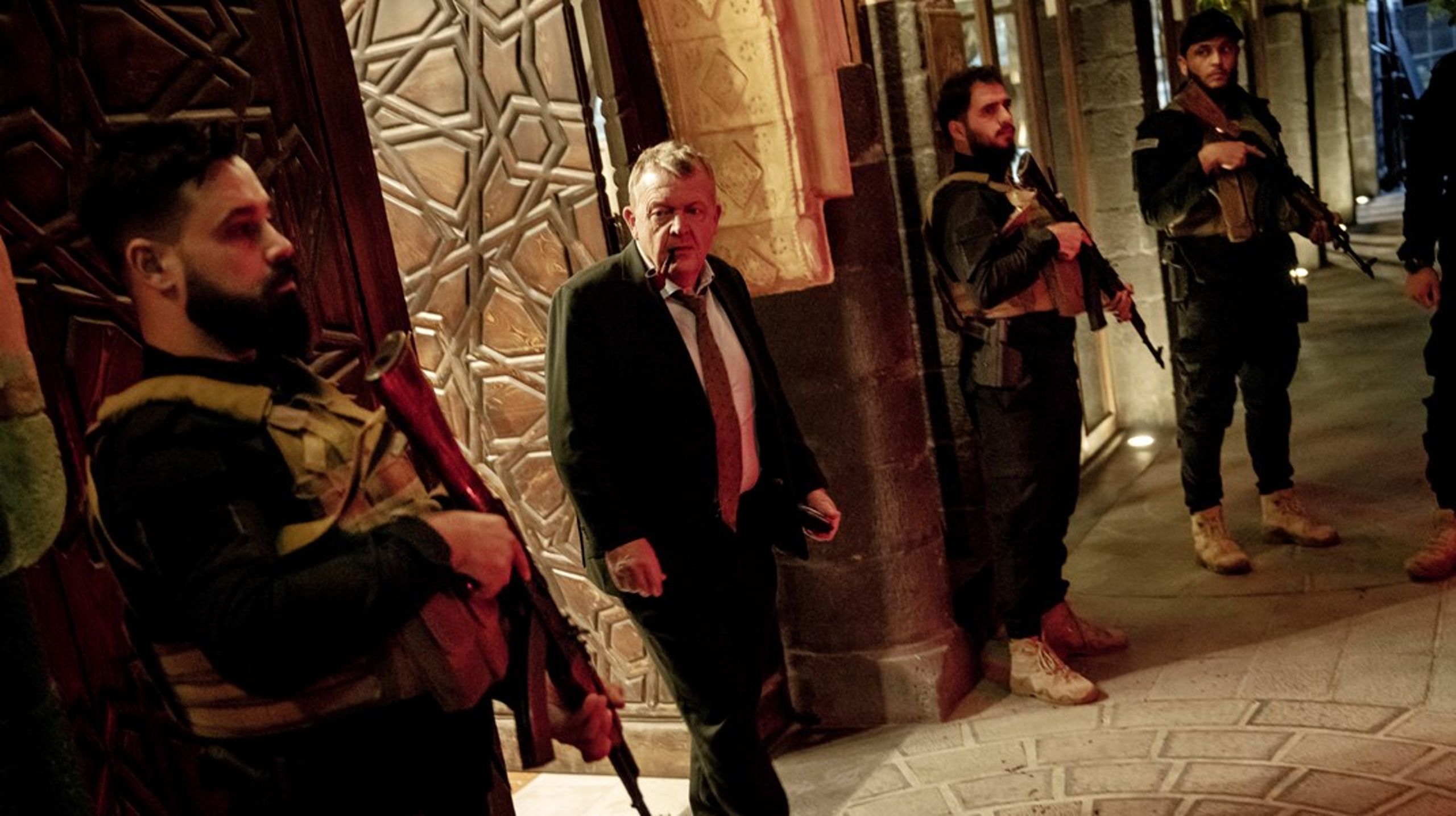 Det er første gang i 15 år, at en dansk minister besøger den danske ambassade i Damaskus, Syrien.