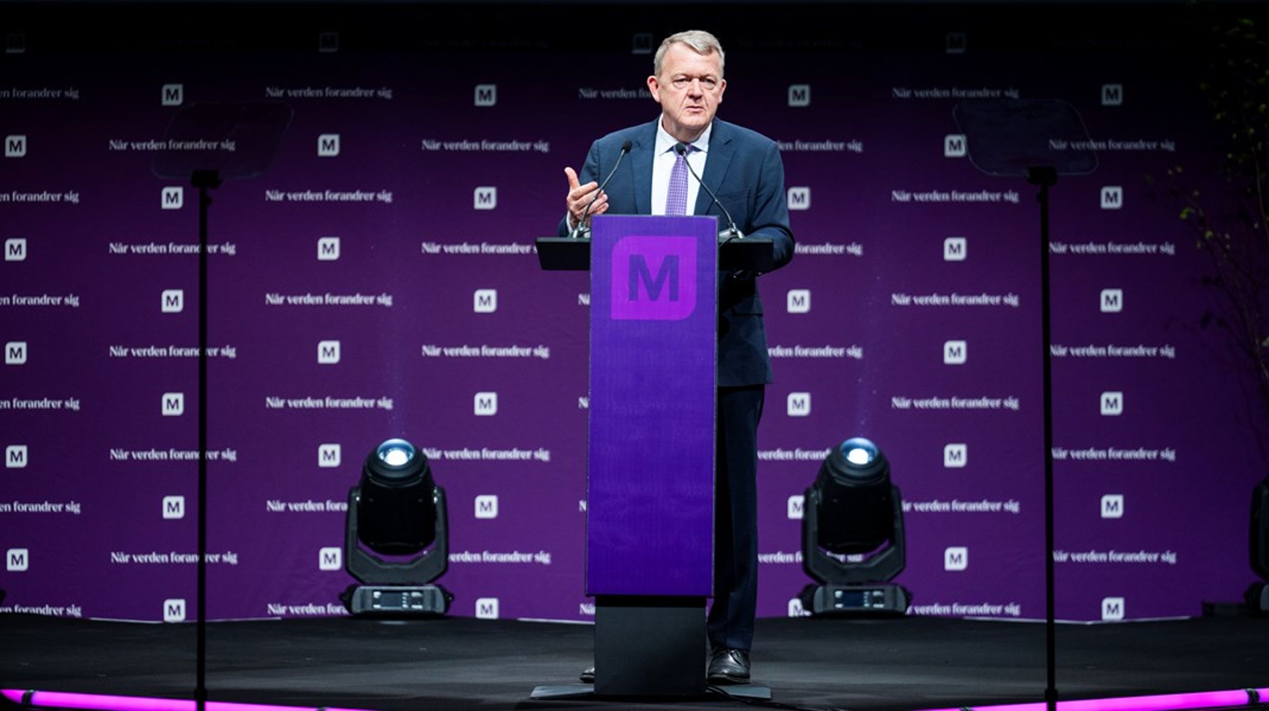 Moderaterne med partiformand Lars Løkke Rasmussen i spidsen har i 2024 modtaget økonomisk støtte fra erhvervslivet og privatpersoner for 4,5 millioner kroner. Arkivfoto.&nbsp;