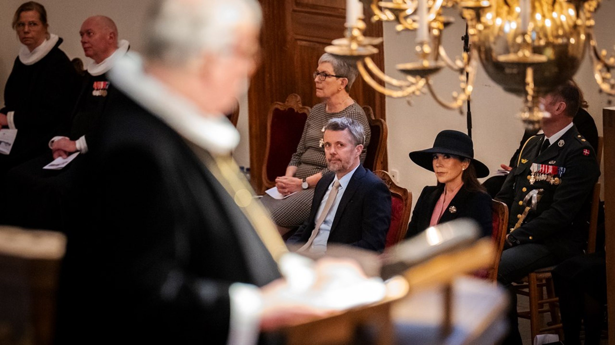 Gudstjenesten blev afholdt på Folketinget initiativ, og det er fjerde gang, at årsdagen for invasionen 24. februar 2022 markeres.