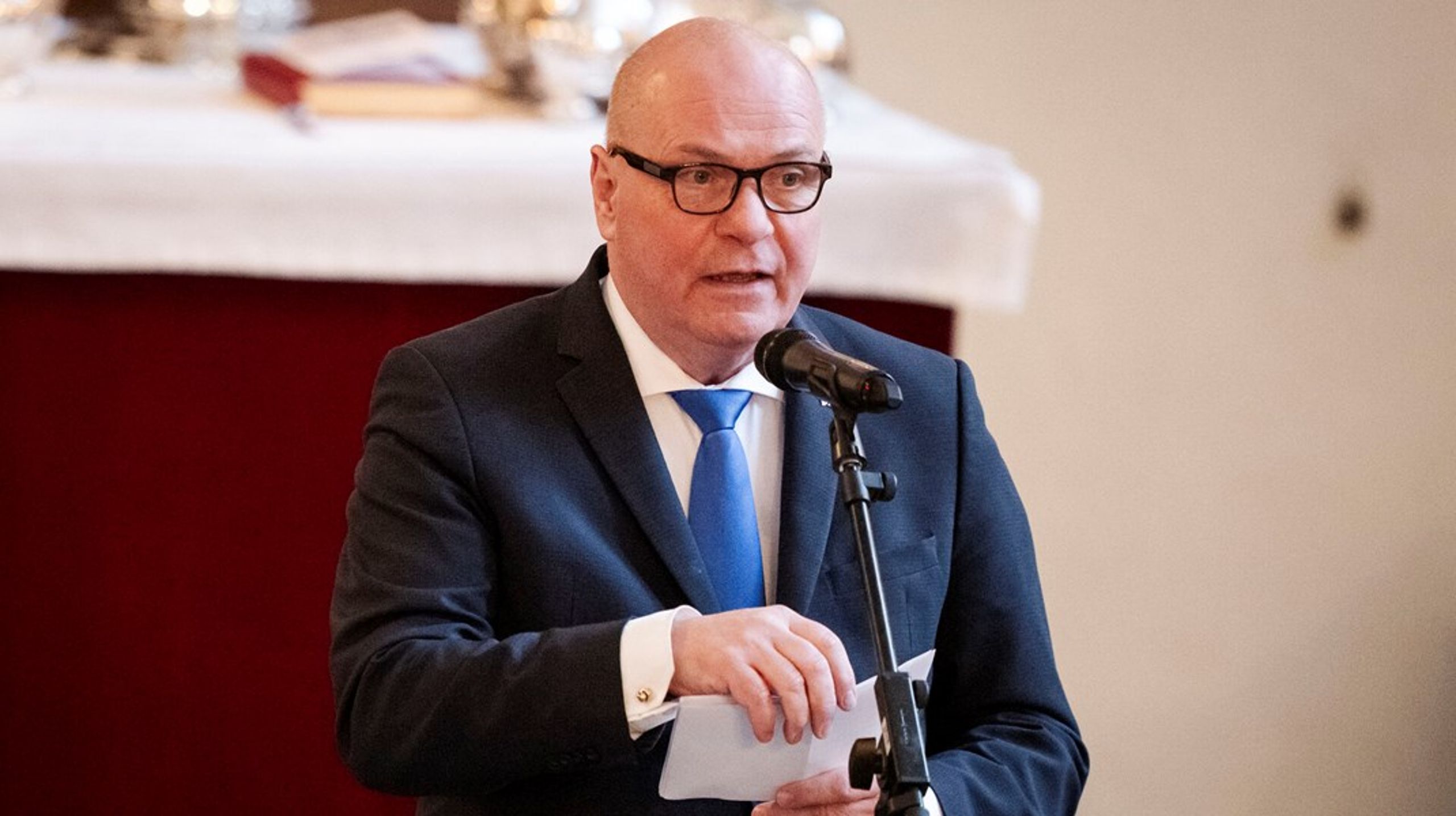 Folketingets formand, Søren Gade, talte på årsdagen for den russiske invasion af Ukraine, 24. februar.