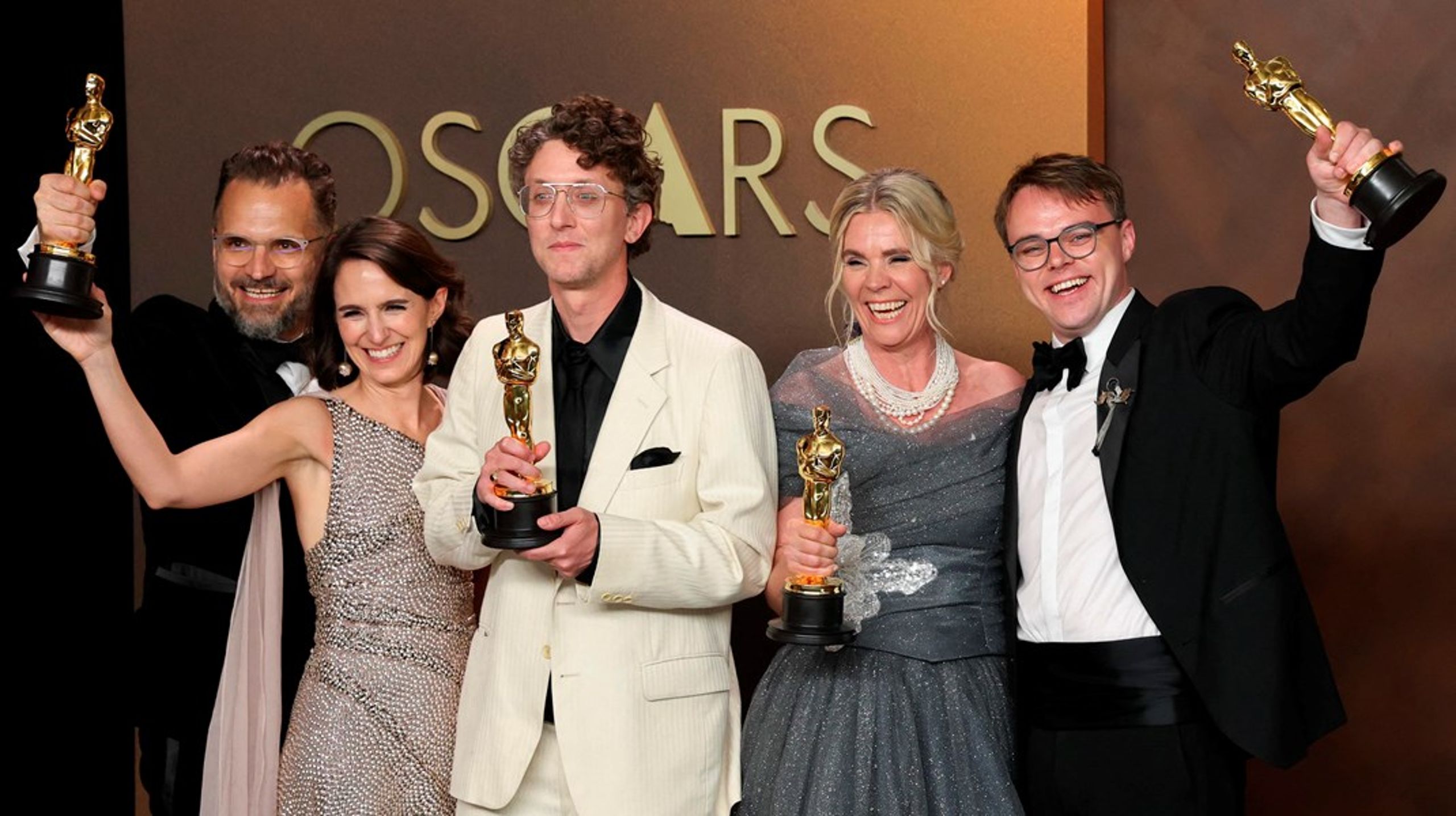 Holdet bag ’Mister Nobody Against Putin’ ved Oscar-fejringen natten til mandag.