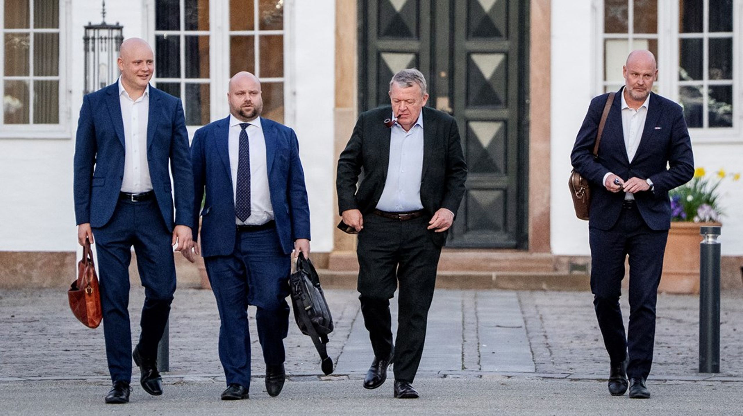 Fra venstre: Jakob Engel-Schmidt, Morten E. G. Brautsch, Lars Løkke Rasmussen og Jonas Juul Bisserup.