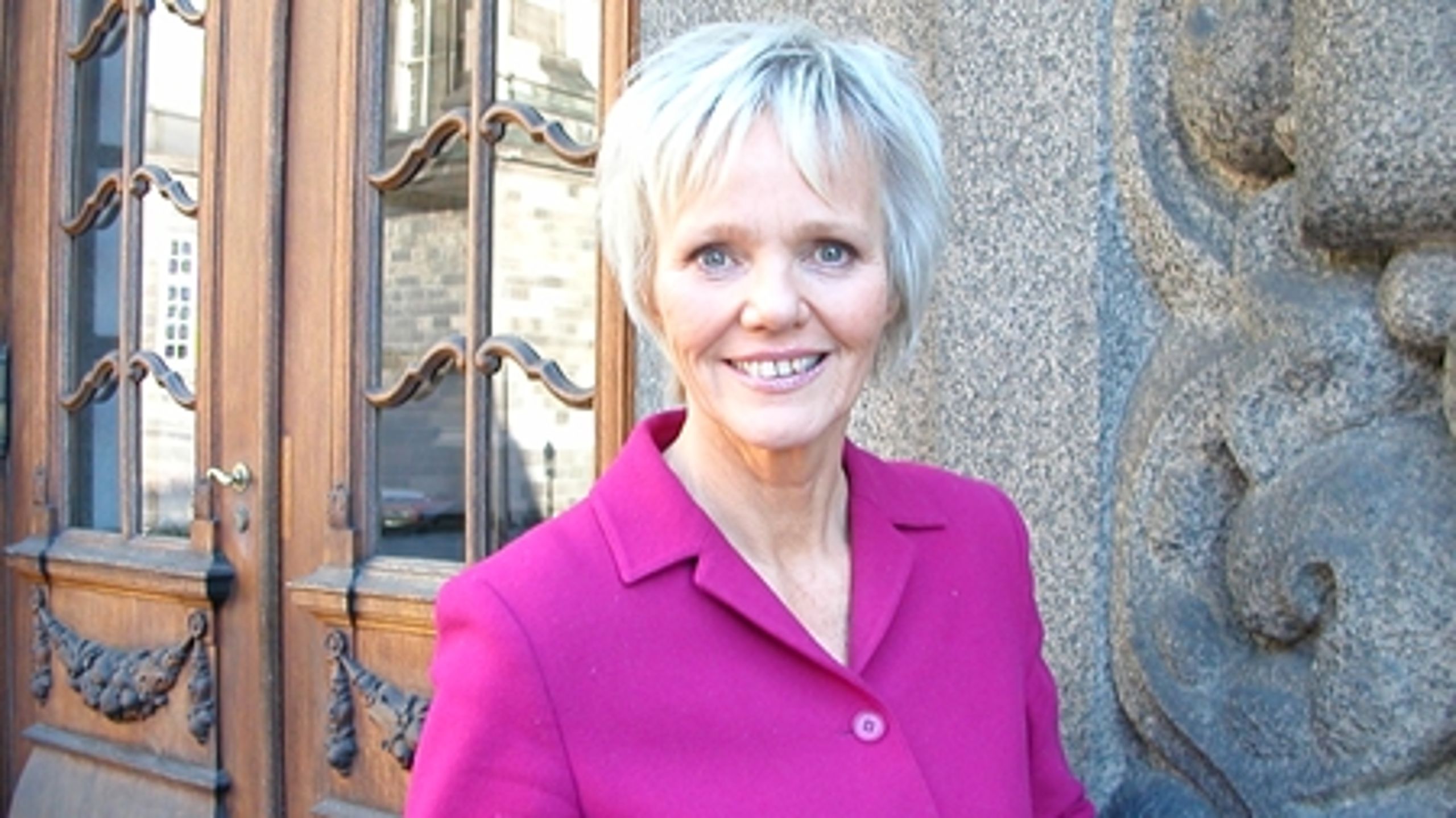 Velfærdsminister Karen Jespersen (V) er godt tilfreds med, at partierne blandt satspuljen har indgået en aftale om den sociale del af puljen.