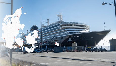 Se kortet: Sådan fordeler krydstogtafgiften sig på havnene