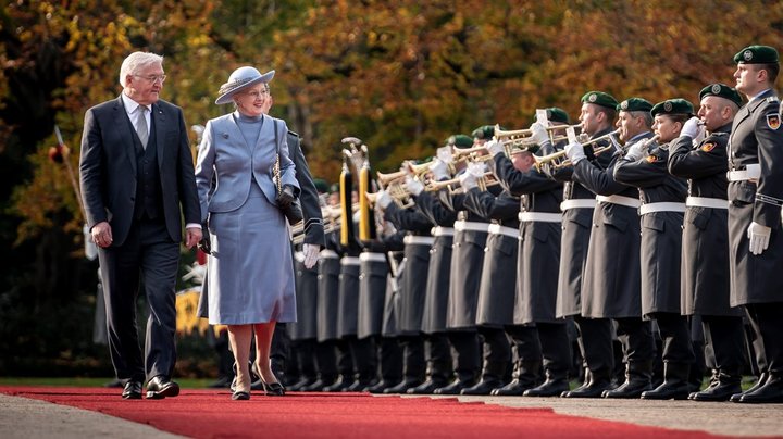 Tysklands præsident til dronning Margrethe: De har formet Danmarks skæbne i både gode og svære tider