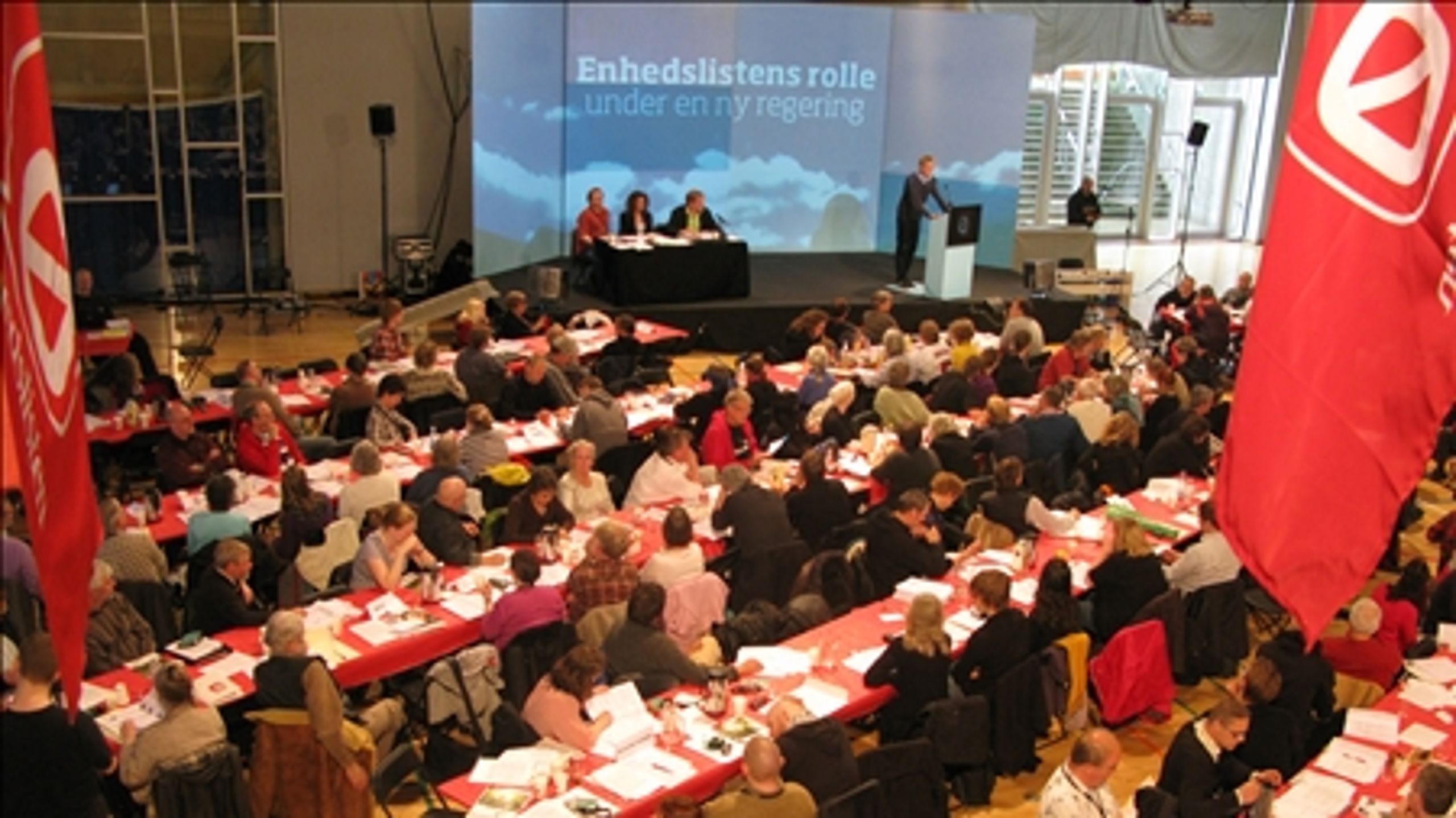 Enhedslisten holder landsmøde i Korsgadehallen på Nørrebro.