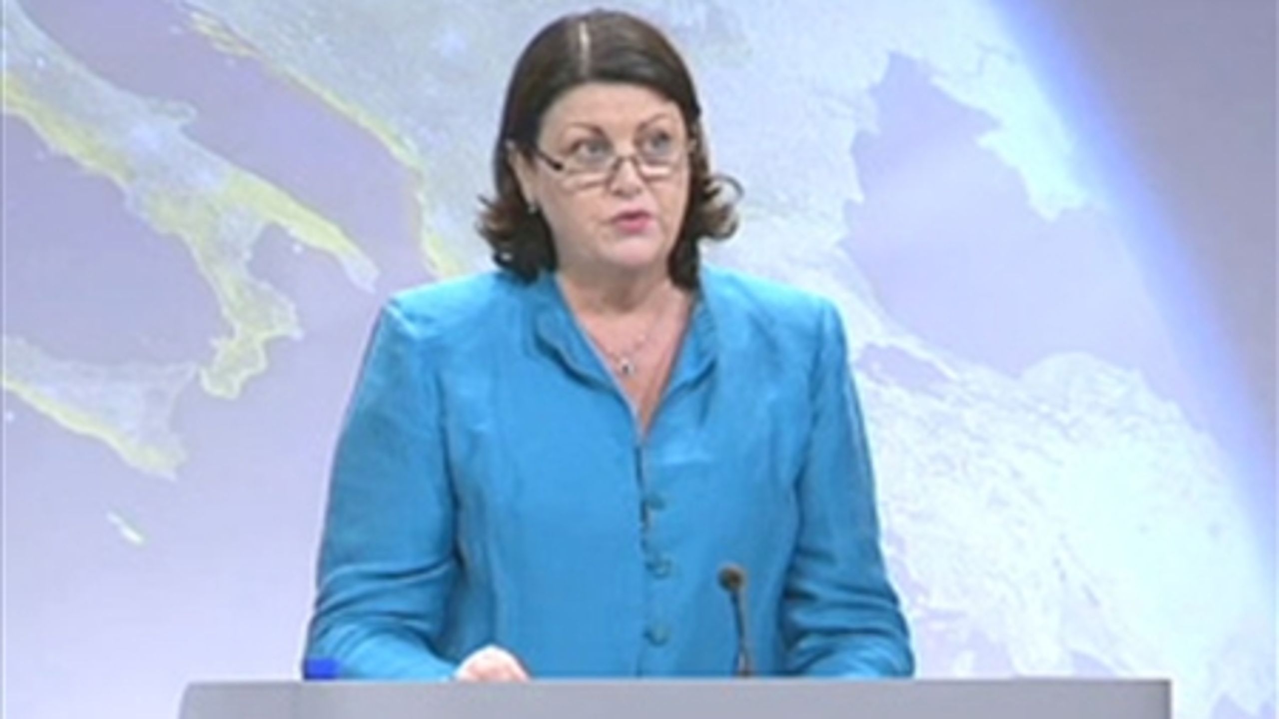 Forskningsommissær Máire Geoghegan-Quinn, da hun fremlagde EU's nye innovationsstrategi onsdag i Bruxelles.
