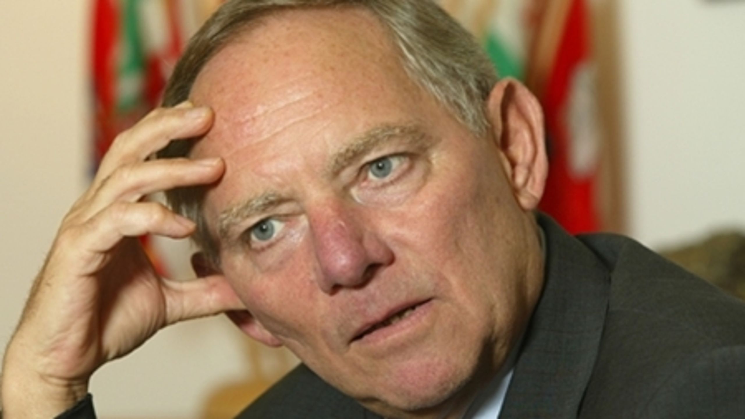Den tyske finansminister, Wolfgang Schaeuble, presser dansk EU-formandskab.