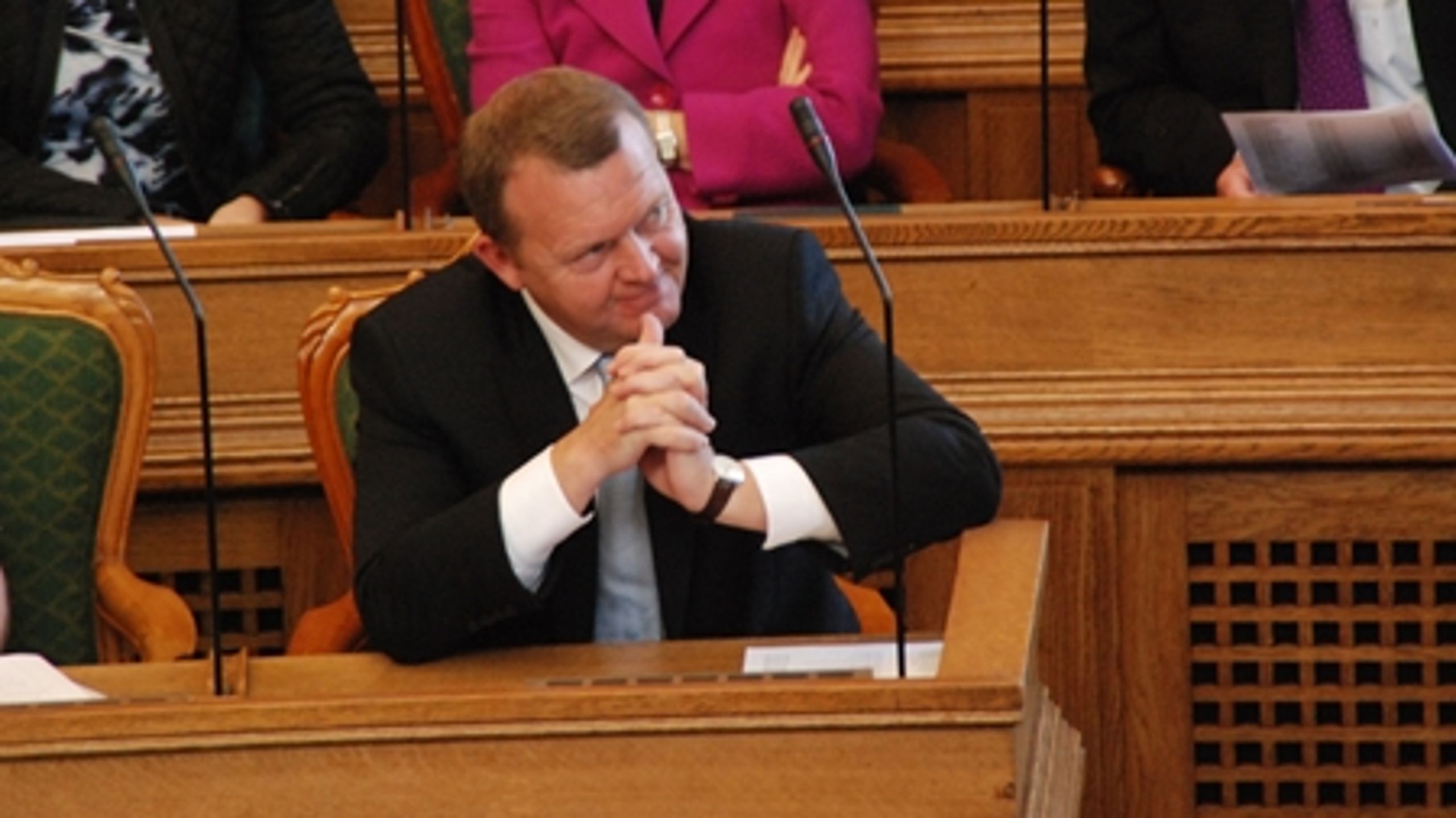 Lars Løkke Rasmussen (V) får svært ved at samle flertal for Venstres forslag om at begrænse fagforeningernes konfliktret. Også selv om han skulle blive statsminister efter næste valg.