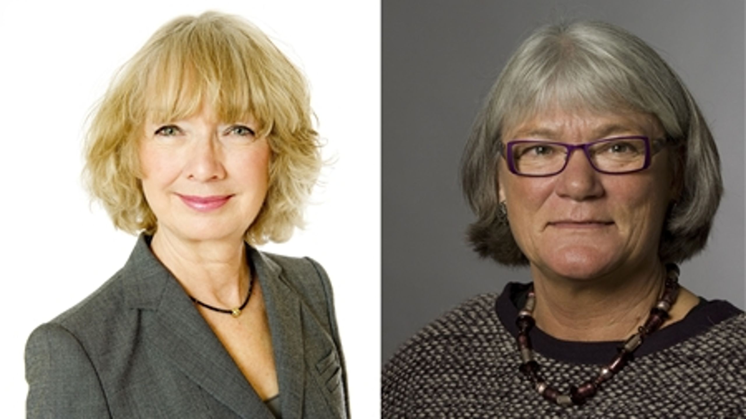 Til venstre: Direktøren i Gigtforeningen, Lene Witte. Til højre: Forbundssekretæren i FOA, Inger Bolwinkel.
 