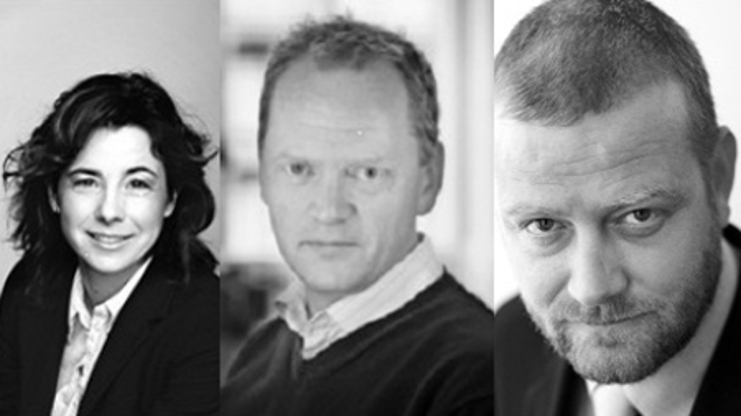VK-regeringens spindoktorer har fundet nyt job. Fra venstre er det Benedicte Strøm, Martin Vith Ankerstjerne og Peter Arnfeldt. 