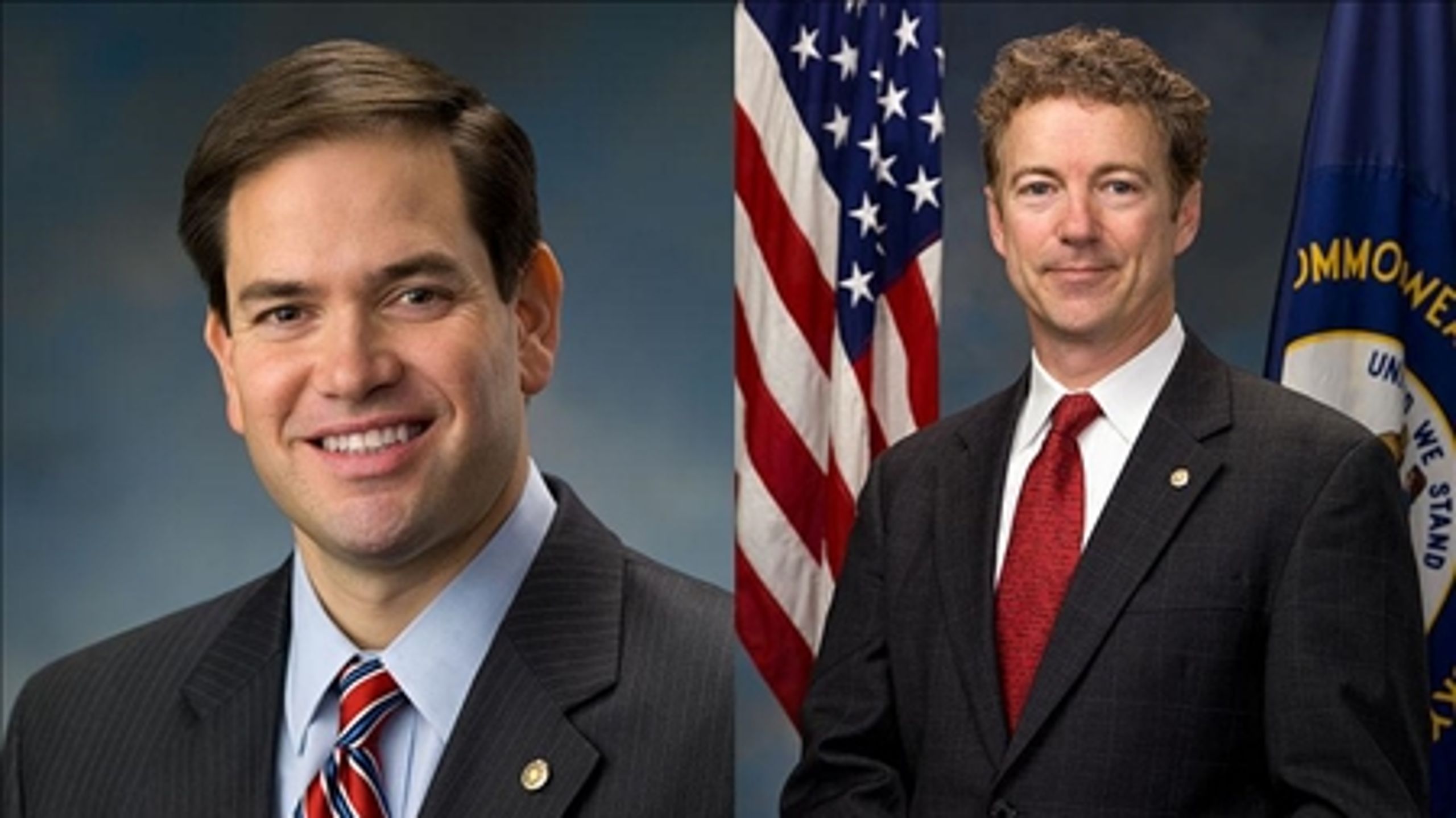 Republikanerne Marco Rubio (t.v.) og Rand Paul (t.h.) ser ud til at repræsentere de to vigtigste fløje ved den konservative konference.