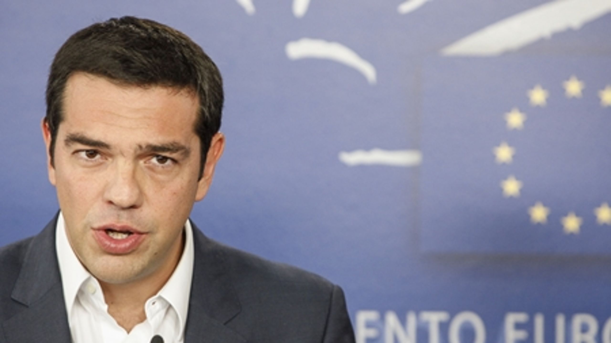 Græske Alexis Tsipras er leder af Grækenlands Koalitionen af Det Radikale Venstre (SYRIZA), der i de seneste målinger får 29 procent af stemmerne til europaparlamentsvalget.