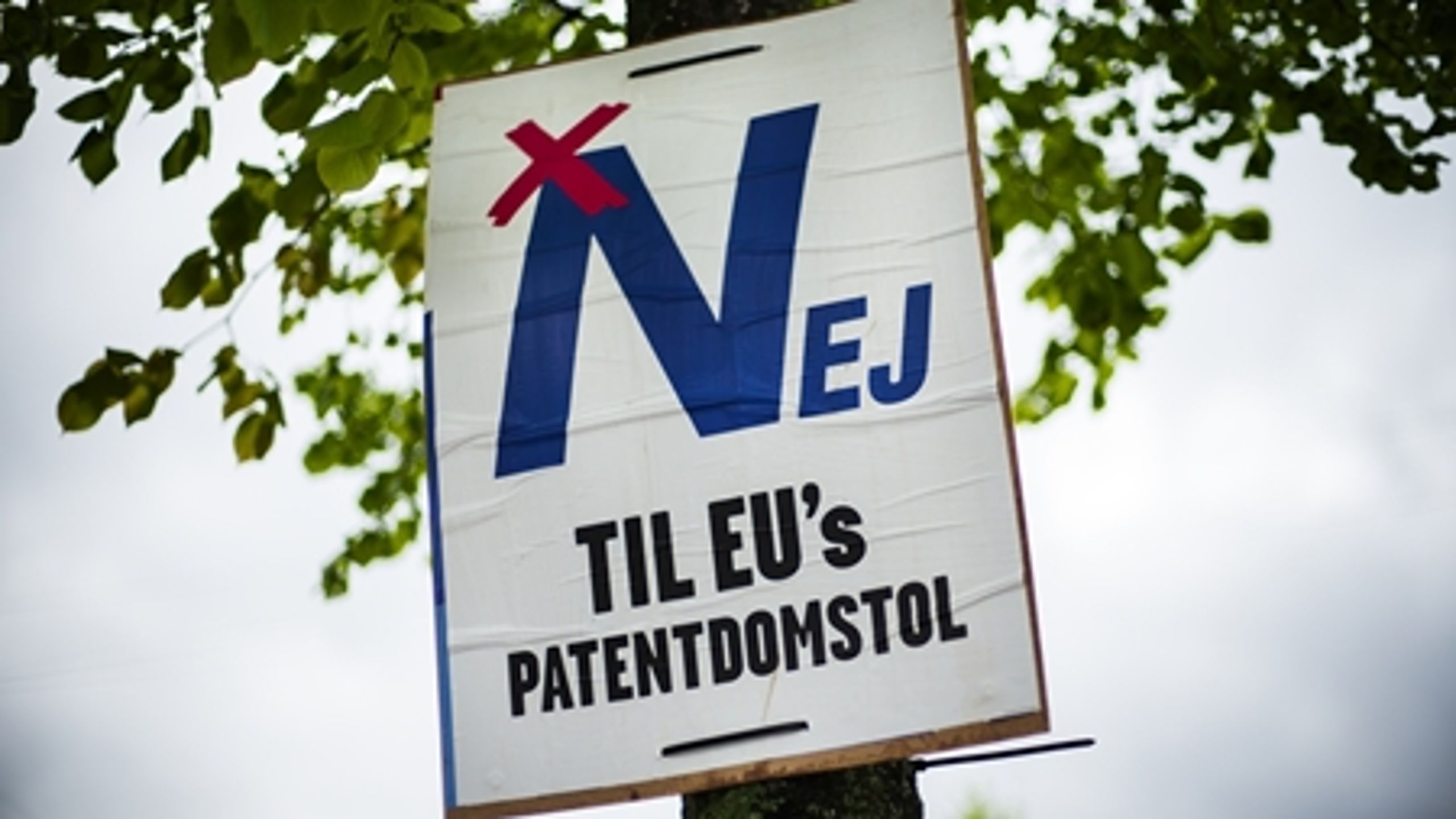 Foruden valg til Europa-Parlamentet fører Folkebevægelsen mod EU også kampagne for et "nej" til patentdomstolen.