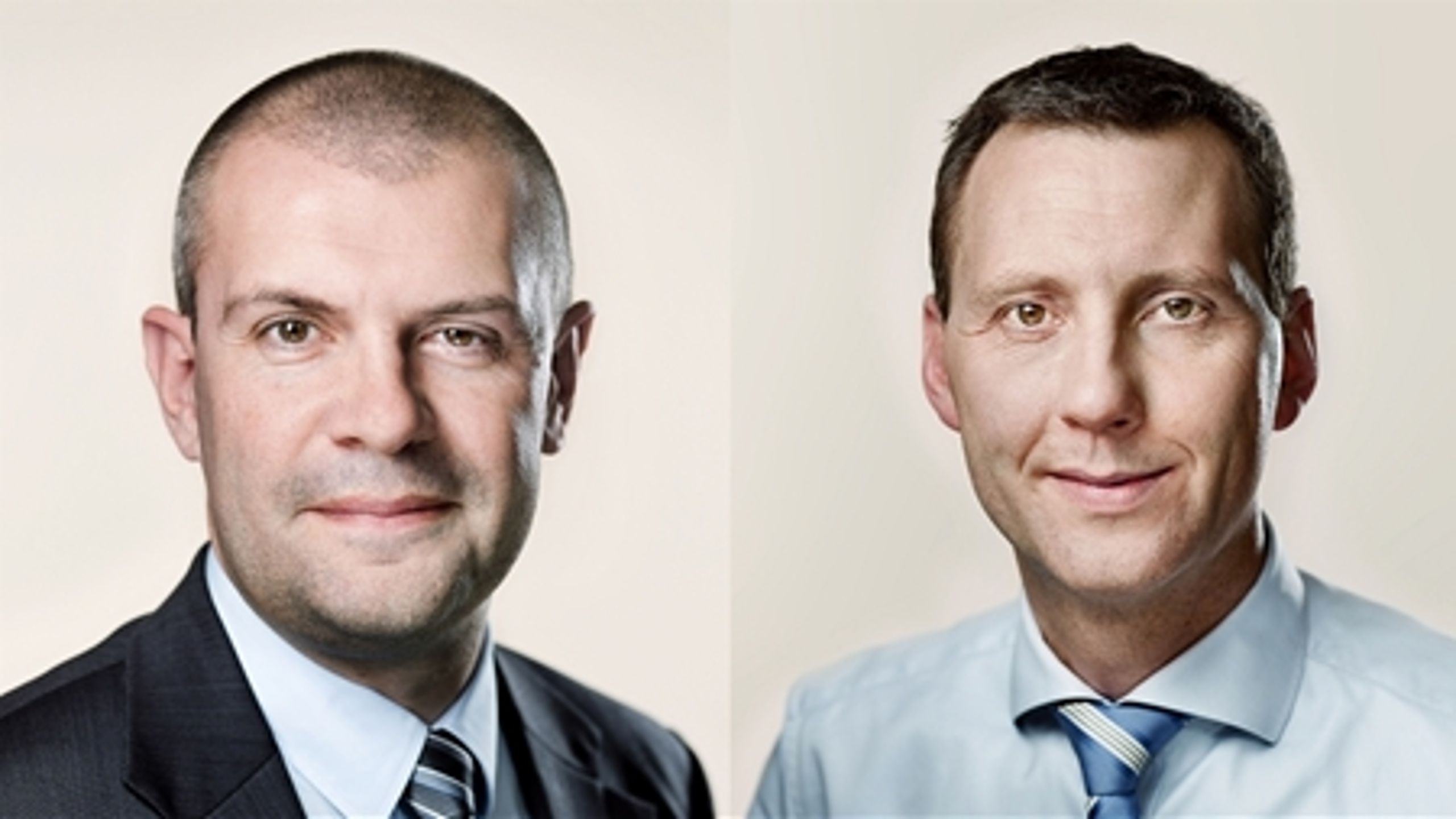 Finansminister Bjarne Corydon (S) og sundhedsminister Nick Hækkerup (S).