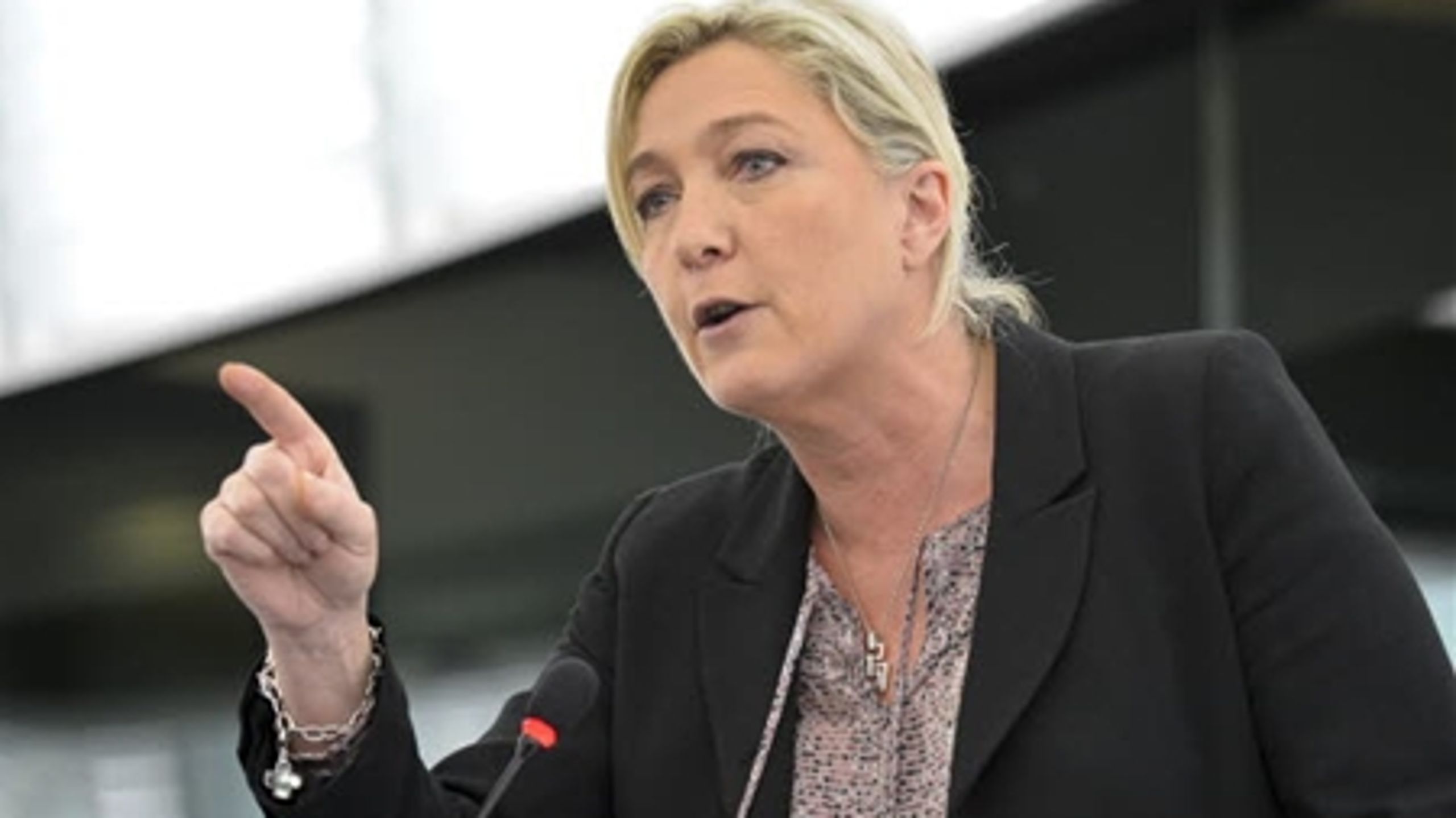 Marine Le Pens Front National var et af de EU-skeptiske partier, der fik massiv fremgang ved EU-valget.