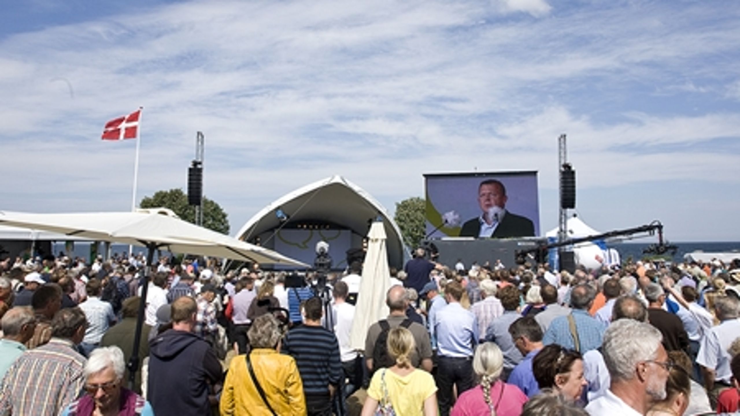 Lars Løkke Rasmussen taler ved Folkemødet på Bornholm i 2013.