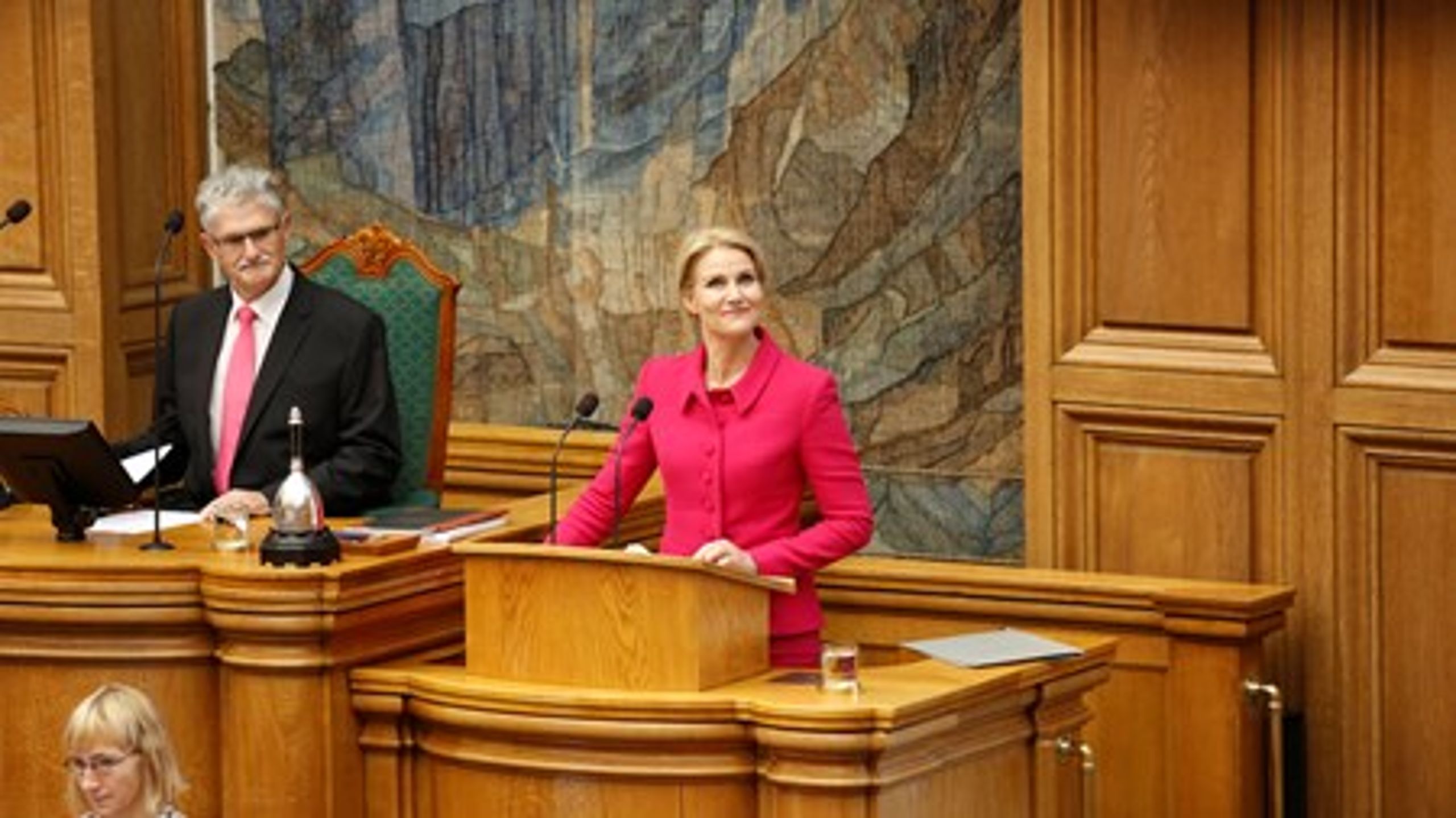 Helle Thorning-Schmidt ved dagens åbningstale i Folketinget.&nbsp;