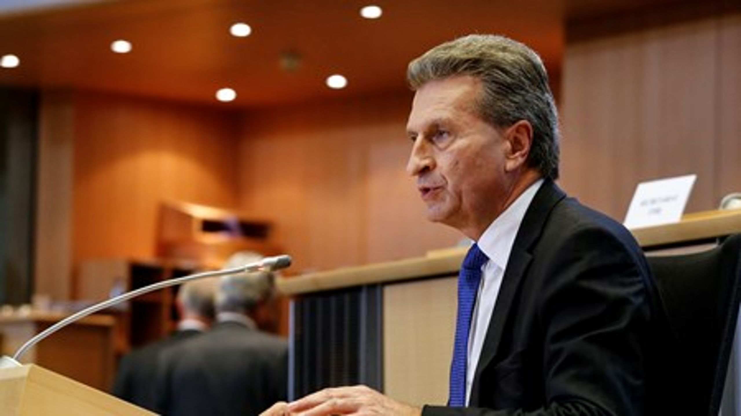 EU's kommissær for den digitale økonomi, Günther Oettinger, spiller en nøglerolle i nye regler for ophavsret.