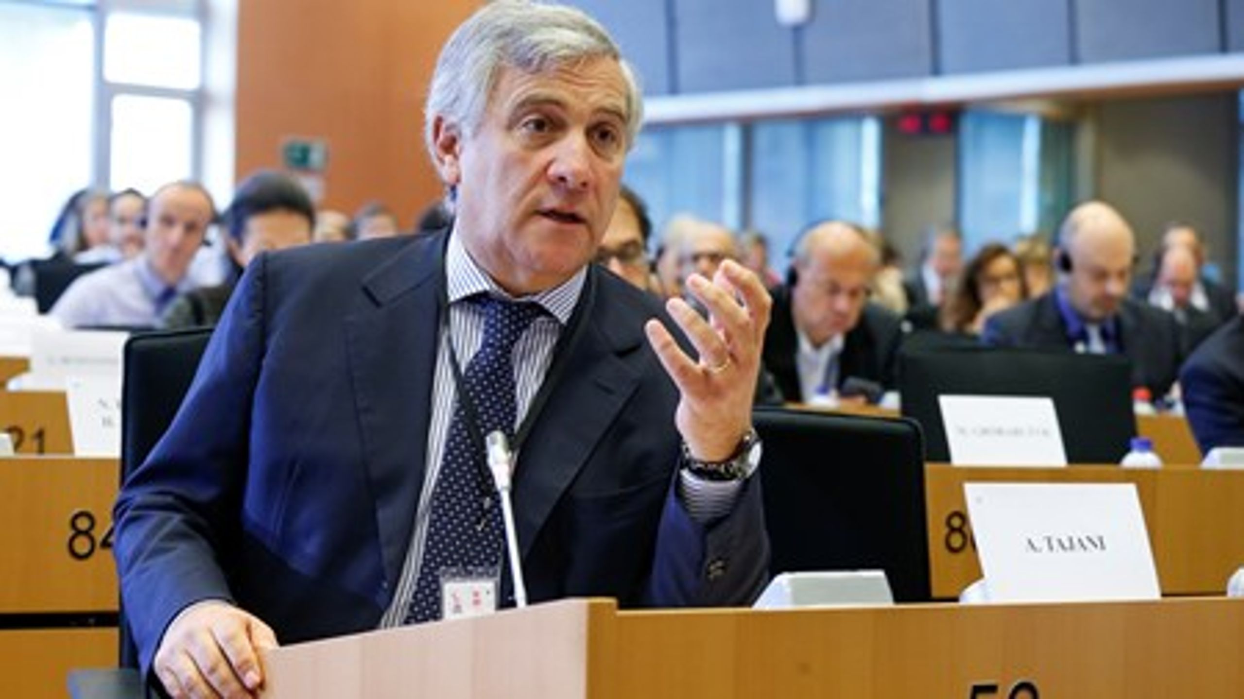 Næstformand i Europa-Parlamentet Antonio Tajani led torsdag den tort at se sit indspil til en reform af EU's kvotehandelssystem nedstemt i Parlamentets Industriudvalg.