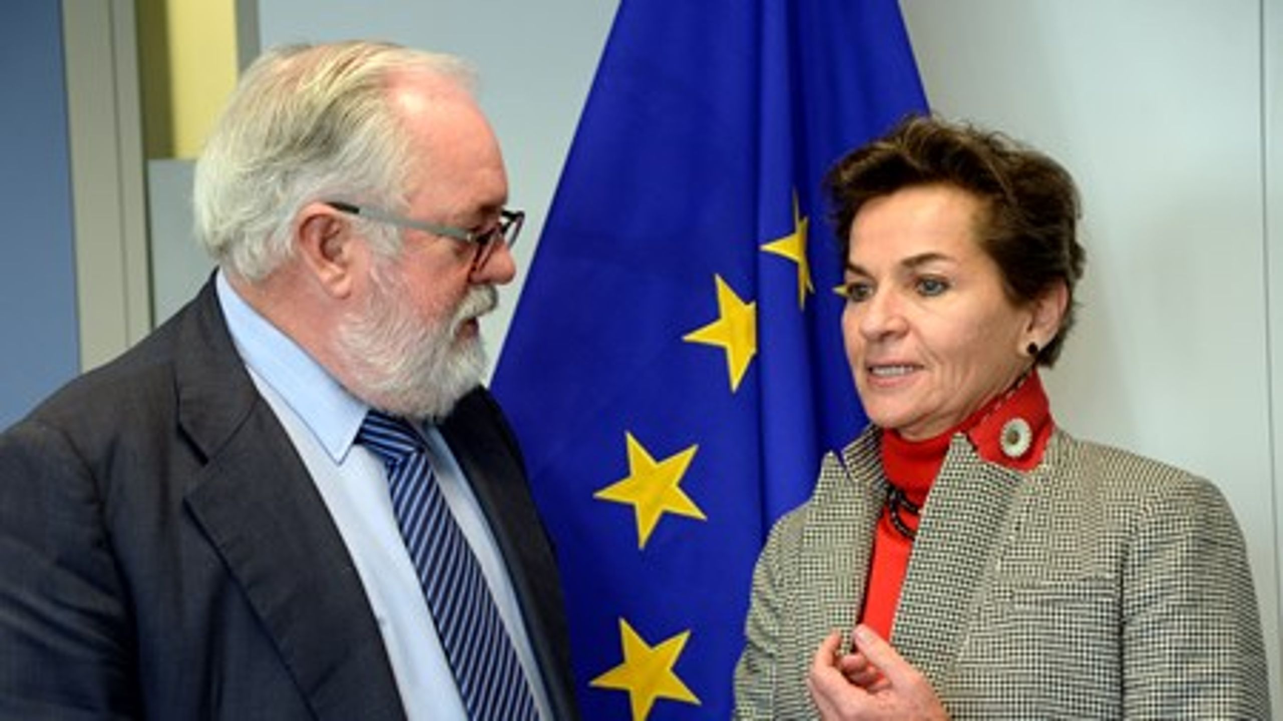 Christiana Figueres mødtes onsdag med EU's klimakommissær, Miguel Arias Cañete, i Bruxelles til en snak om hans og&nbsp;EU's ambitioner.