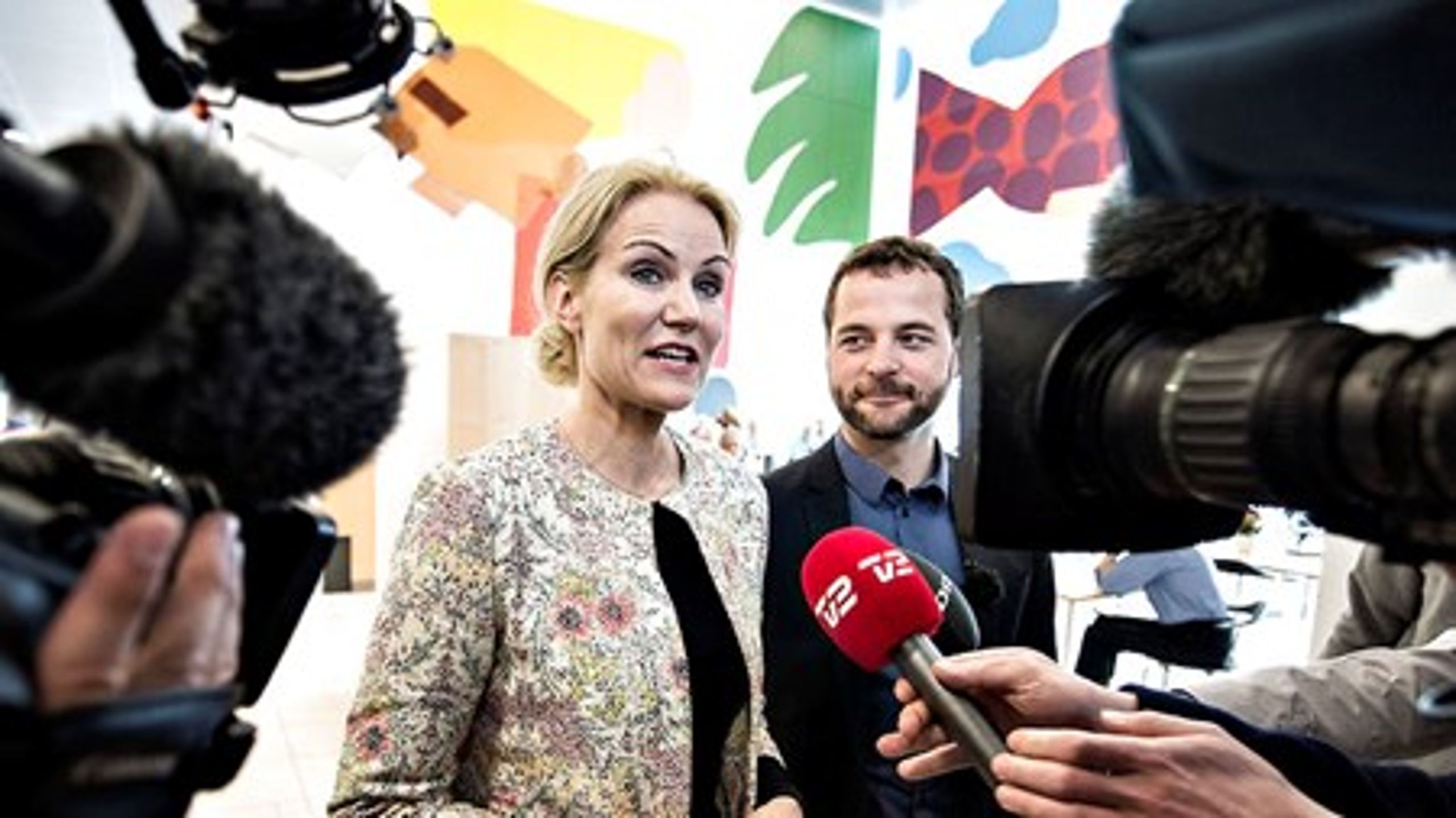 Helle Thorning-Schmidt og Morten Østergaard fremlægger regeringens fælles sundhedsudspil på Aalborg Universitetshospital.&nbsp;