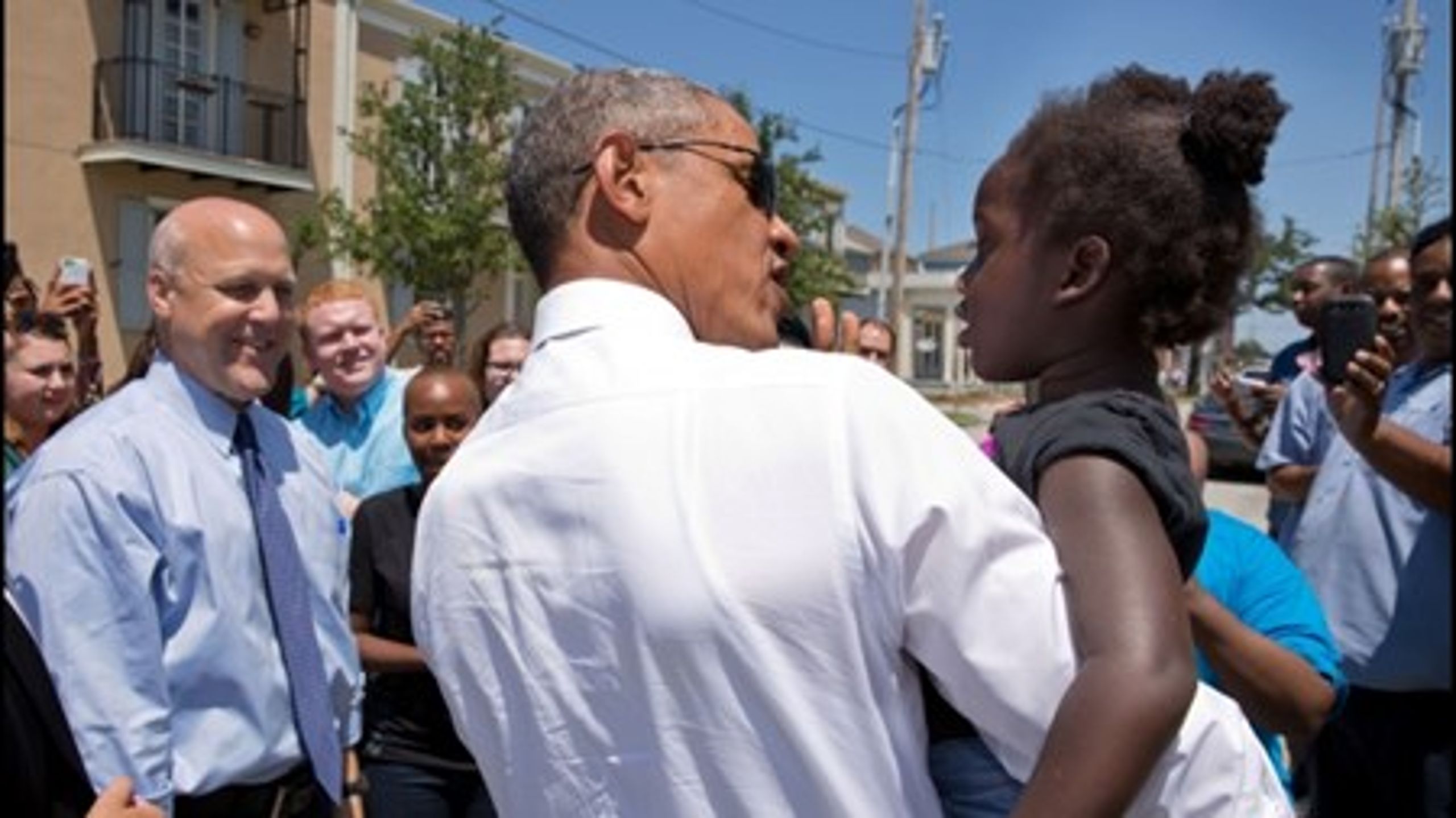 Præsident Barack Obama besøgte torsdag New Orleans for at markere 10-årsdagen for orkanen Katarina.